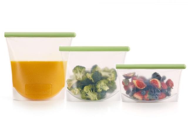 Lékué sada silikonových sáčků na potraviny Reusable, 3ks