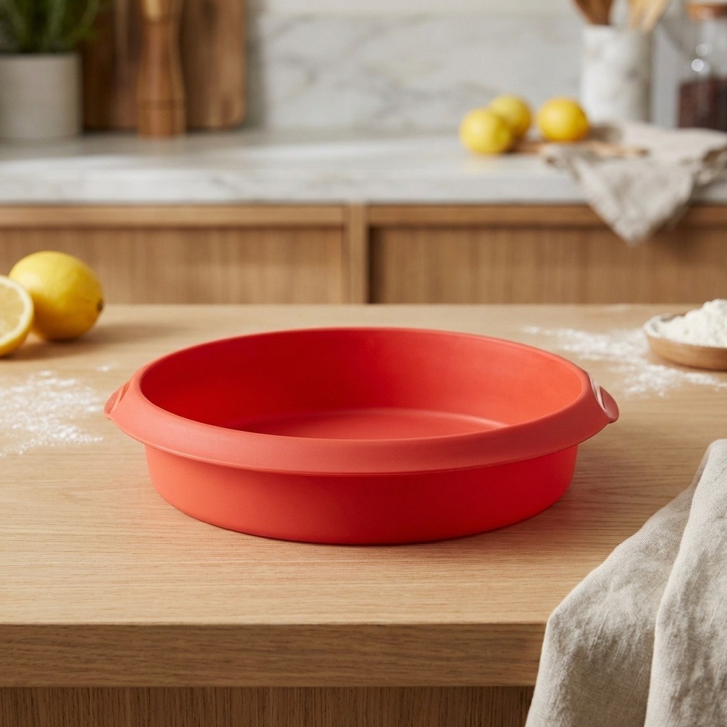 LEKUE Klasická forma na dort Lékué Round Cake 24 Cm | červená
