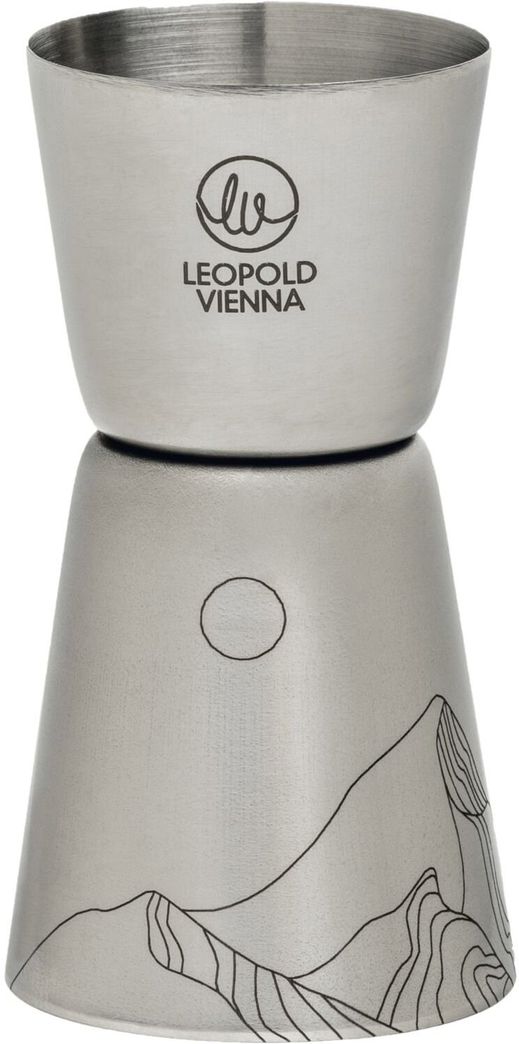 LEOPOLD VIENNA Mountains Jigger odměrka na koktejly, nerezová, výška 84 mm, průměr 44 mm