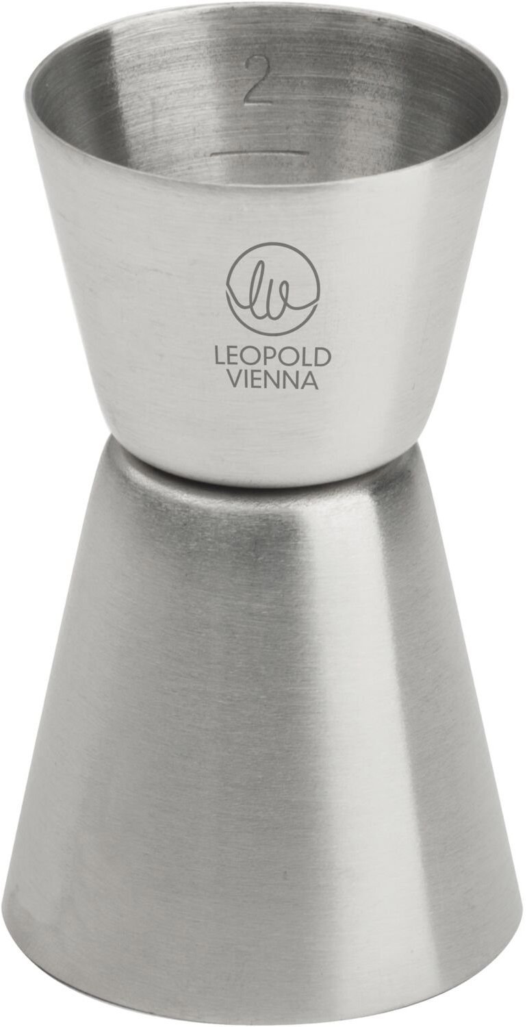 LEOPOLD VIENNA Jigger Barová odměrka 2 a 4 cl, nerezová, matná, výška 88 mm, průměr 50 mm
