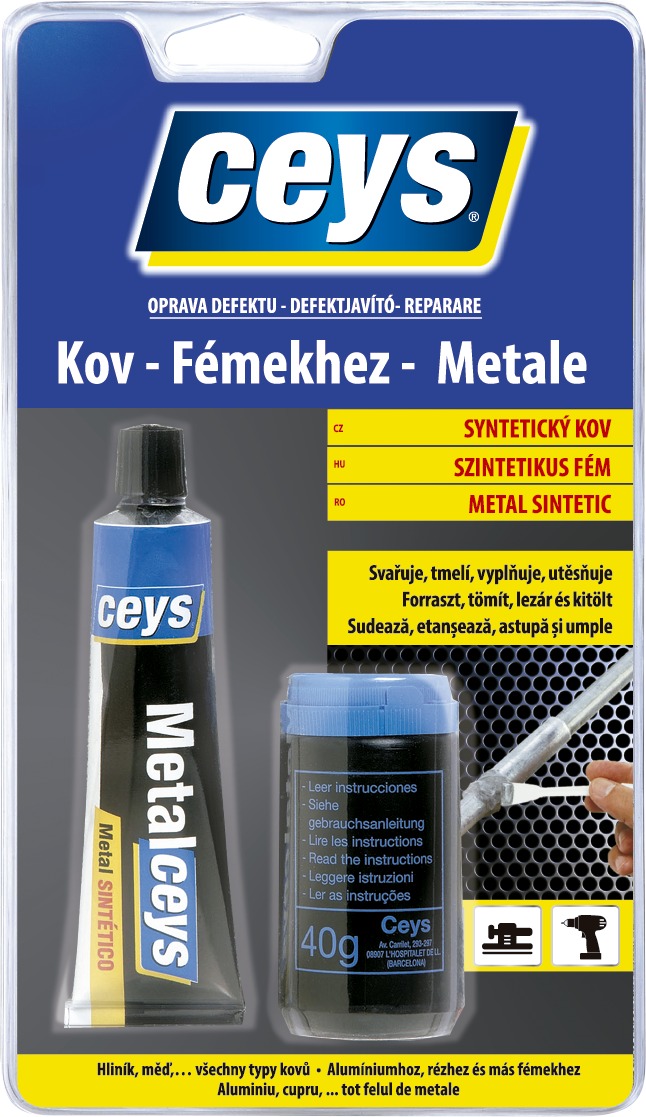 CEYS Oprava defektu Syntetický kov 40 ml + 40 g