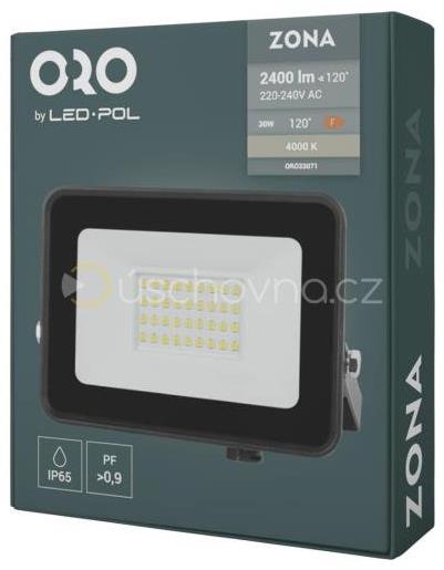 Reflektor LED ORO Zona, 30 W, 2400 lm, NW-B