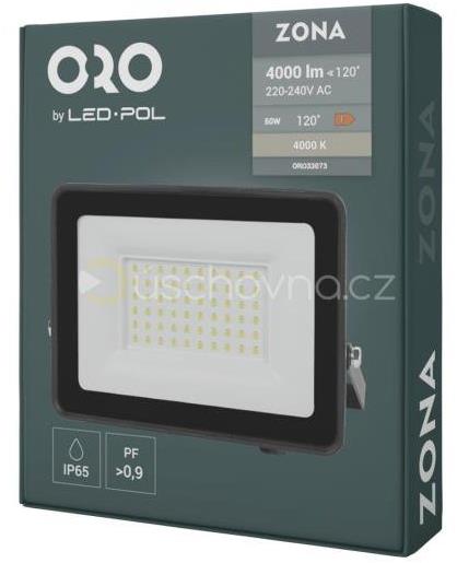 Reflektor LED ORO Zona, 50 W, 4000 lm, NW-B