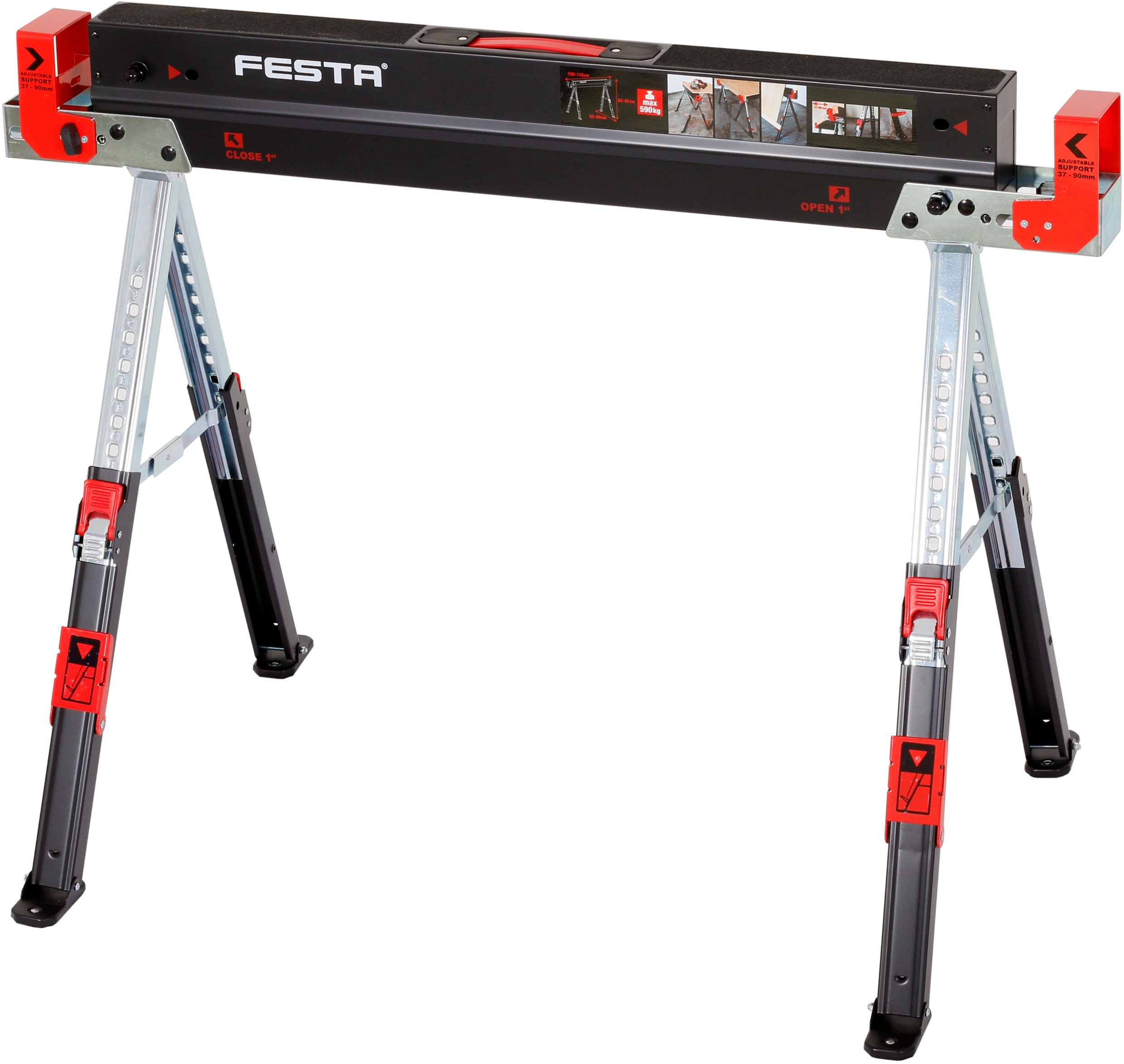 FESTA Koza stavební skládací 115 × 61,5-82 cm max. 590 kg