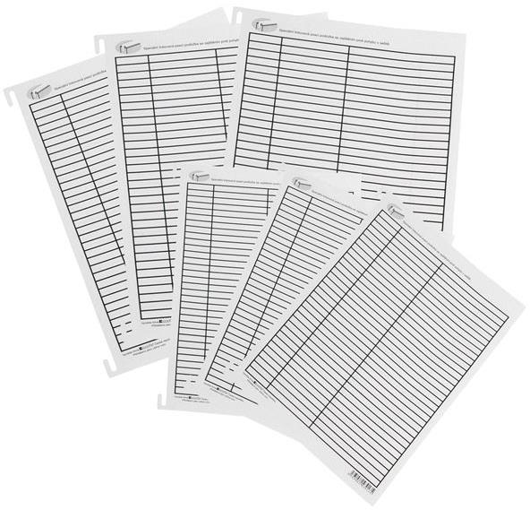 Sada oboustranných lenochů 3 × A4, 3 × A5, plast