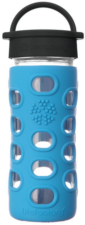 Lifefactory Skleněná láhev 350 ml klasický uzávěr Cobalt blue