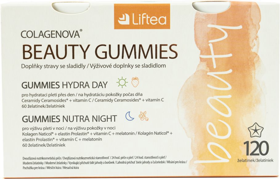 Liftea Colagenova Beauty Gummies, 120 želatinek