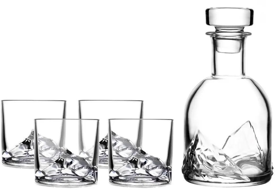 LIITON Sada sklenic 270 ml a karafy 1 l na whisky 5 ks EVEREST