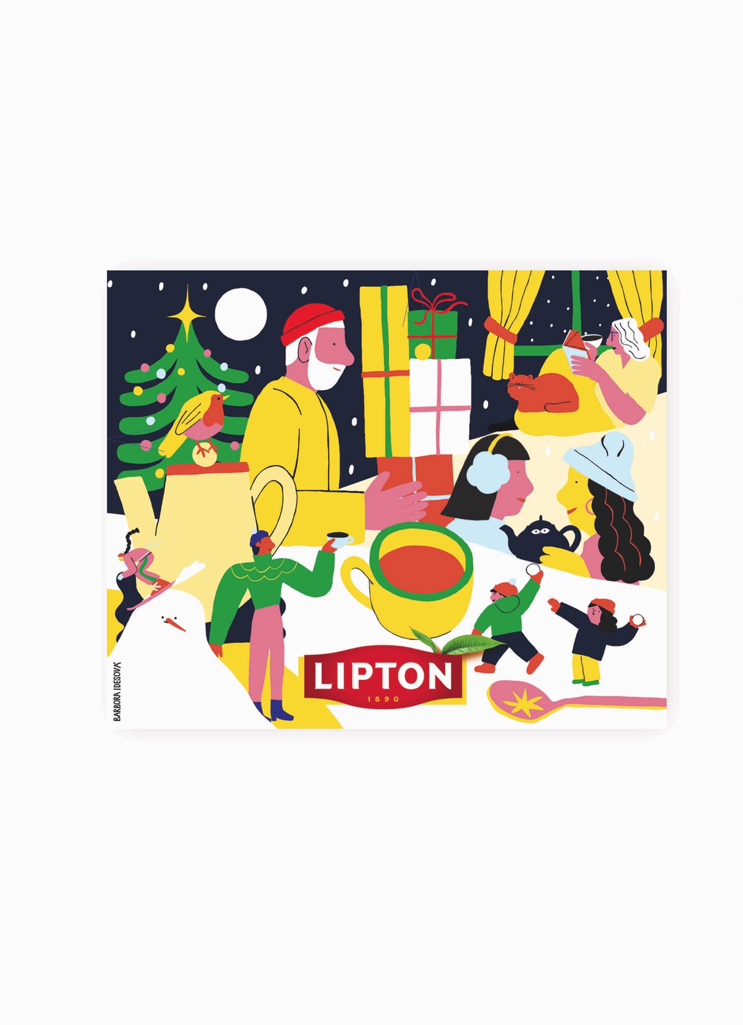 Lipton Vánoční výběr bylinných čajů 60 sáčků, dárková krabička