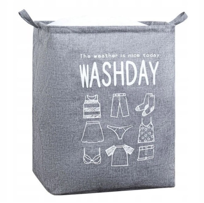 Livefy Koš na prádlo Washday 50 × 40 × 50 cm, šedý