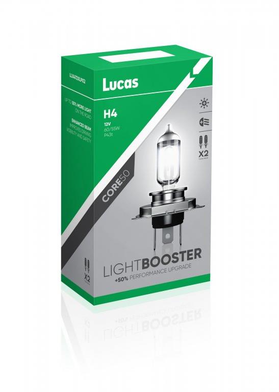 Lucas LightBooster H4 12V 60/55W +50% sada 2ks