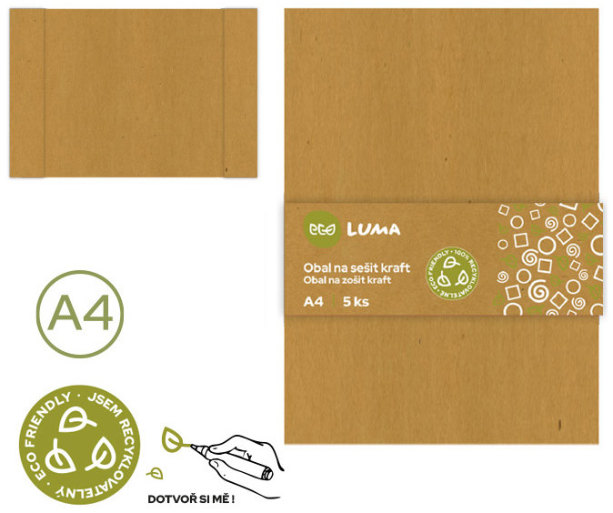 LUMA Eco A4 kraftový papír 200g/m2 - balení 5 ks