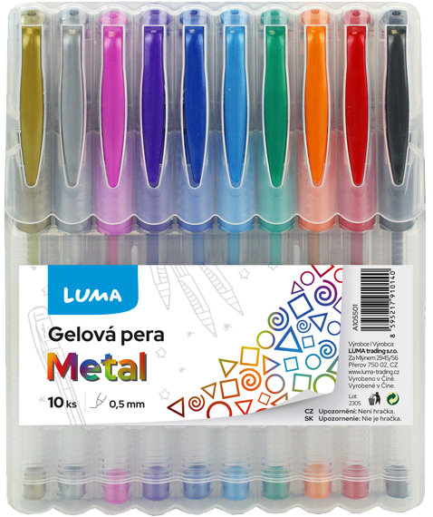 LUMA Metal, 0,5 mm - sada 10 barev