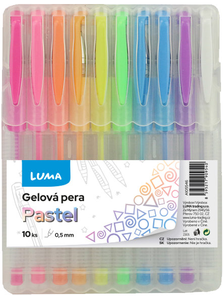 LUMA Pastel, 0.5 mm - sada 10 barev