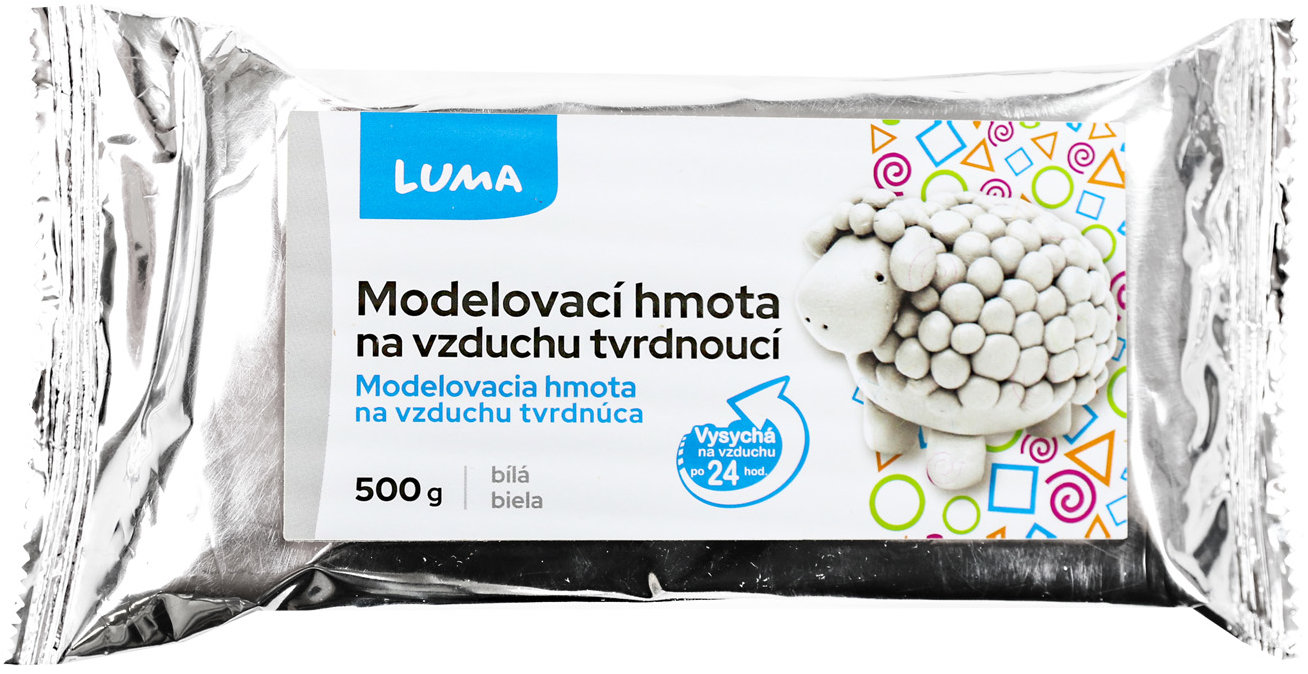 LUMA bílá, 500 g - modelovací hmota pro děti