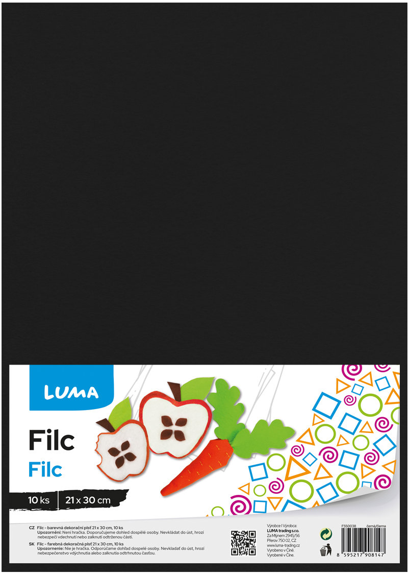 LUMA A4 černý - balení 10 ks