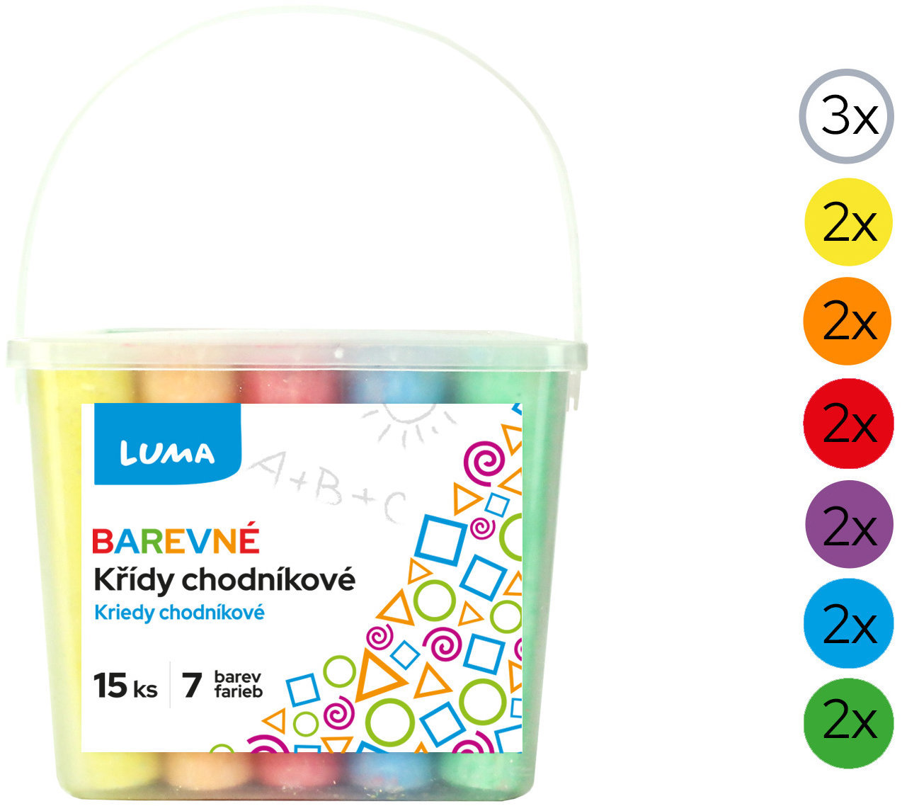 LUMA chodníkové, v boxu - sada 15 barev