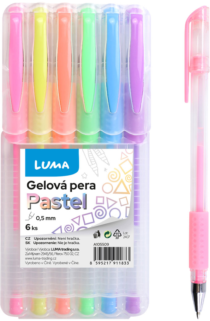 LUMA 0.5 mm, sada 6 barev PASTEL