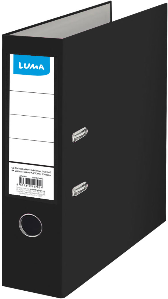 LUMA A4 70 mm pákový, černý