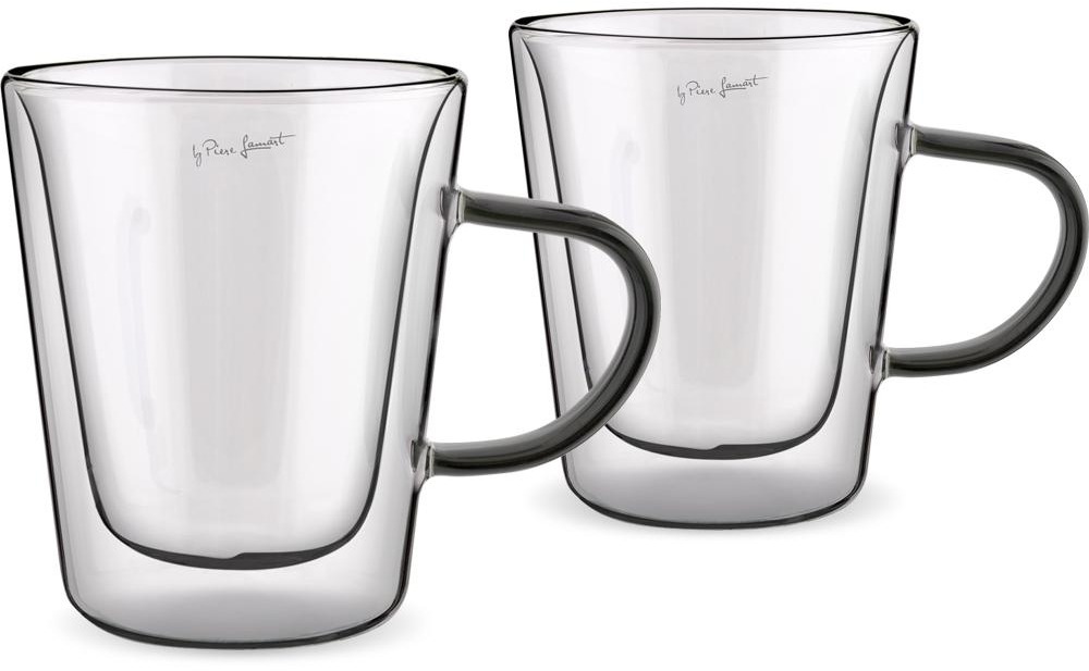Lamart termosklenice LT9120 VASO Set Tea 300 ml 2 ks černý