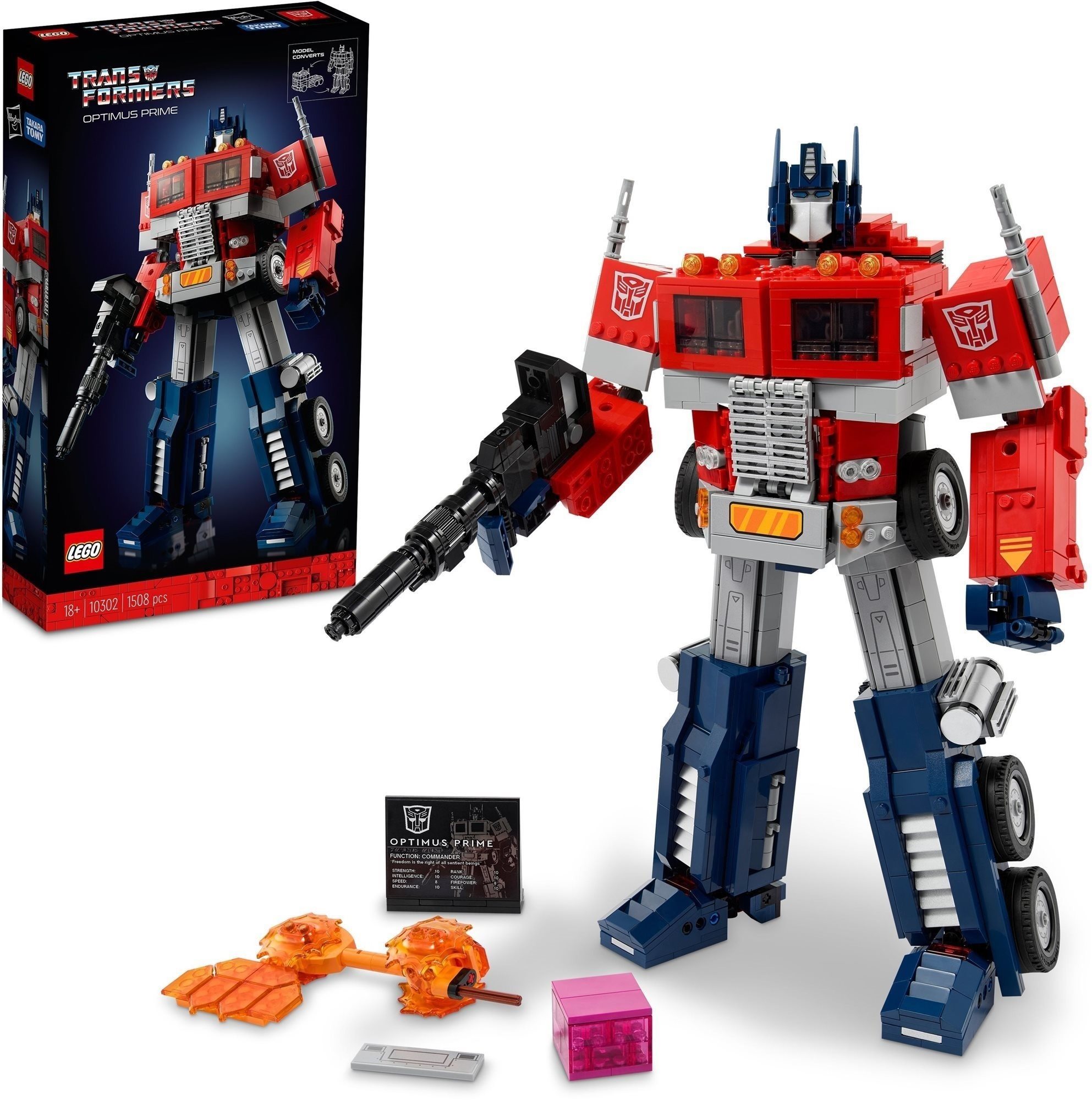 LEGO® Icons 10302 Optimus Prime stavebnice s detaily a transformací