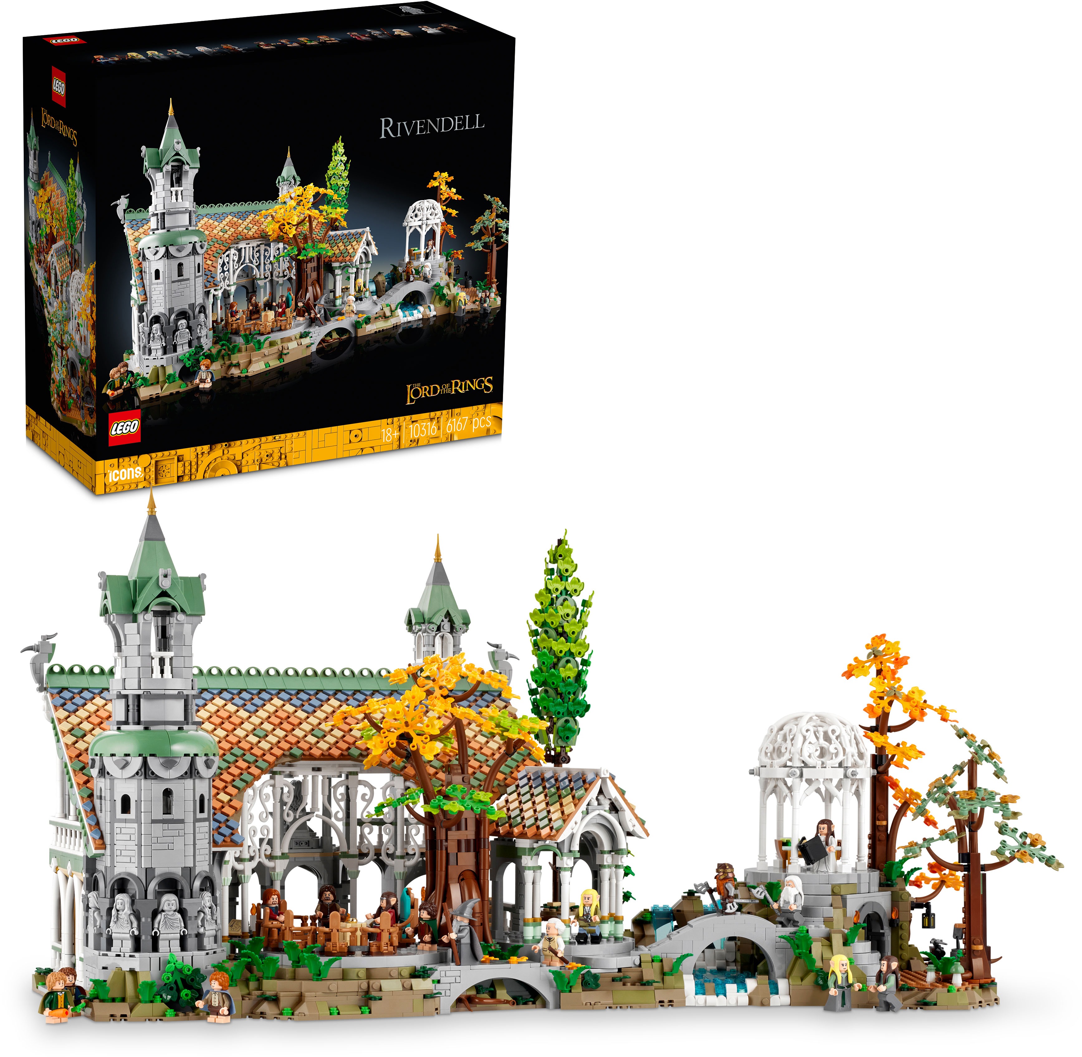 LEGO® 10316 Pán prstenů: Roklinka – stavebnice s postavami a detaily
