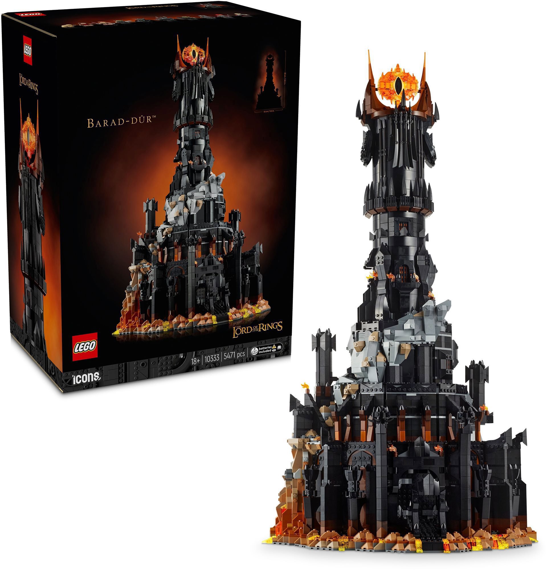 LEGO® Icons 10333 Pán prstenů: Barad-dur™ detailní stavebnice
