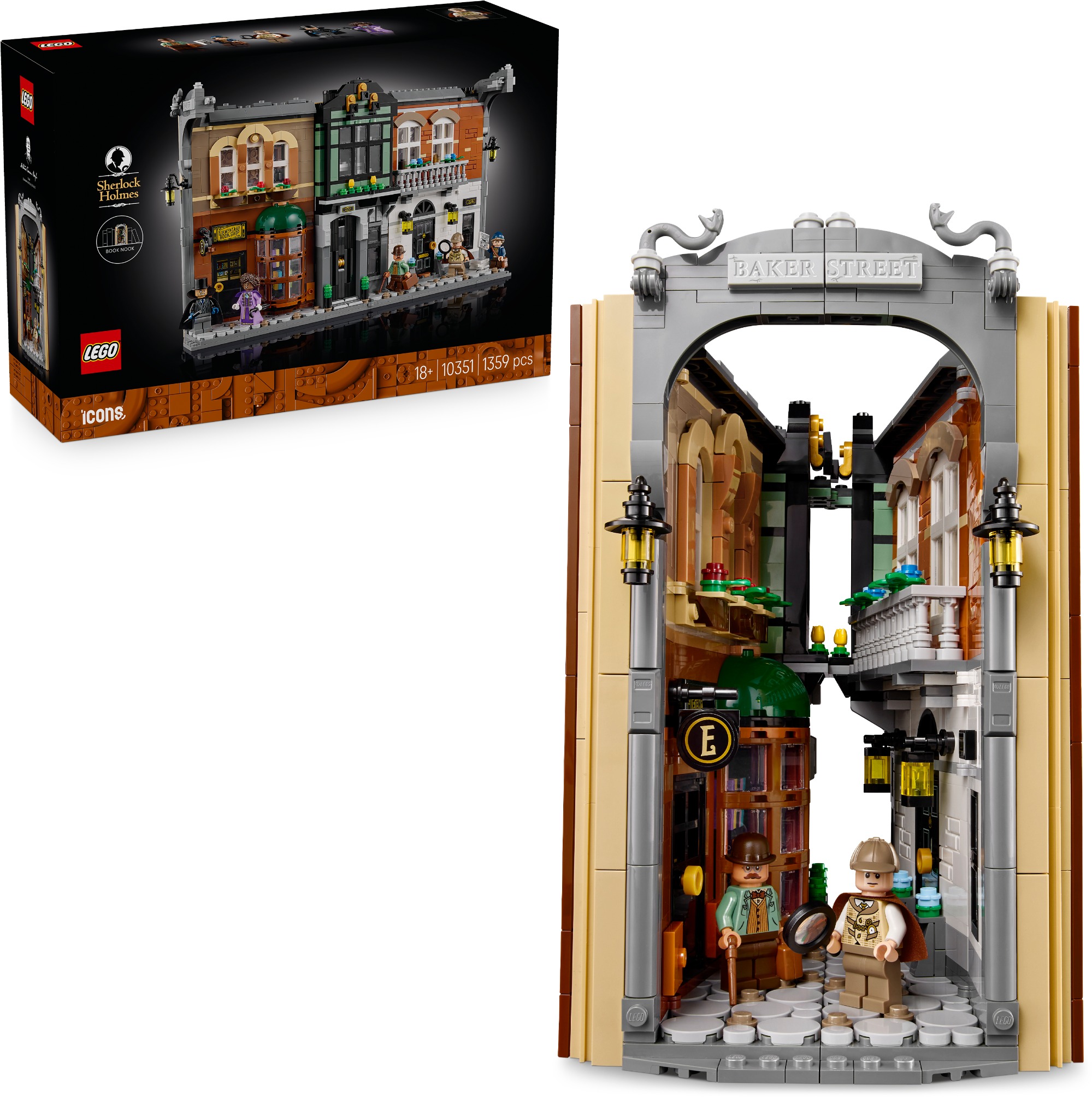 LEGO Icons 10351 Knižní zarážka: Sherlock Holmes v detailním zpracování