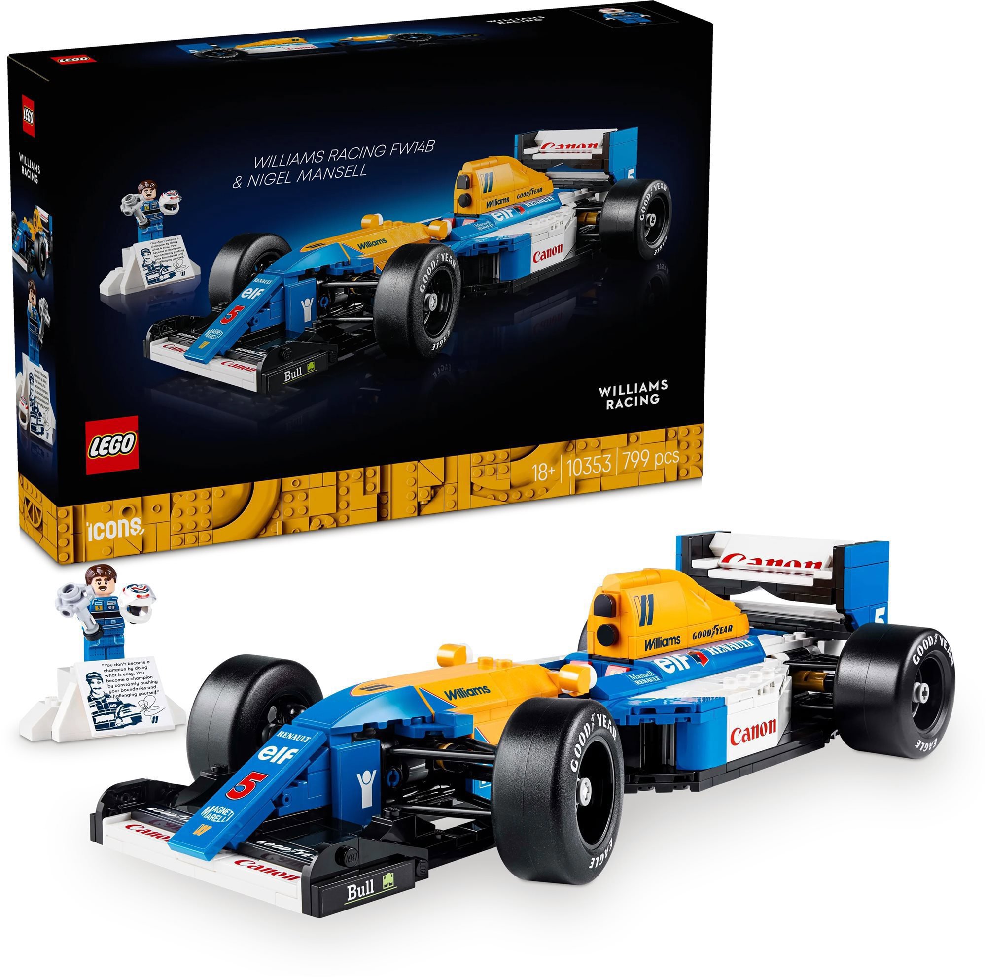 LEGO® Icons 10353 Williams Racing FW14B a figurka Nigela Mansella