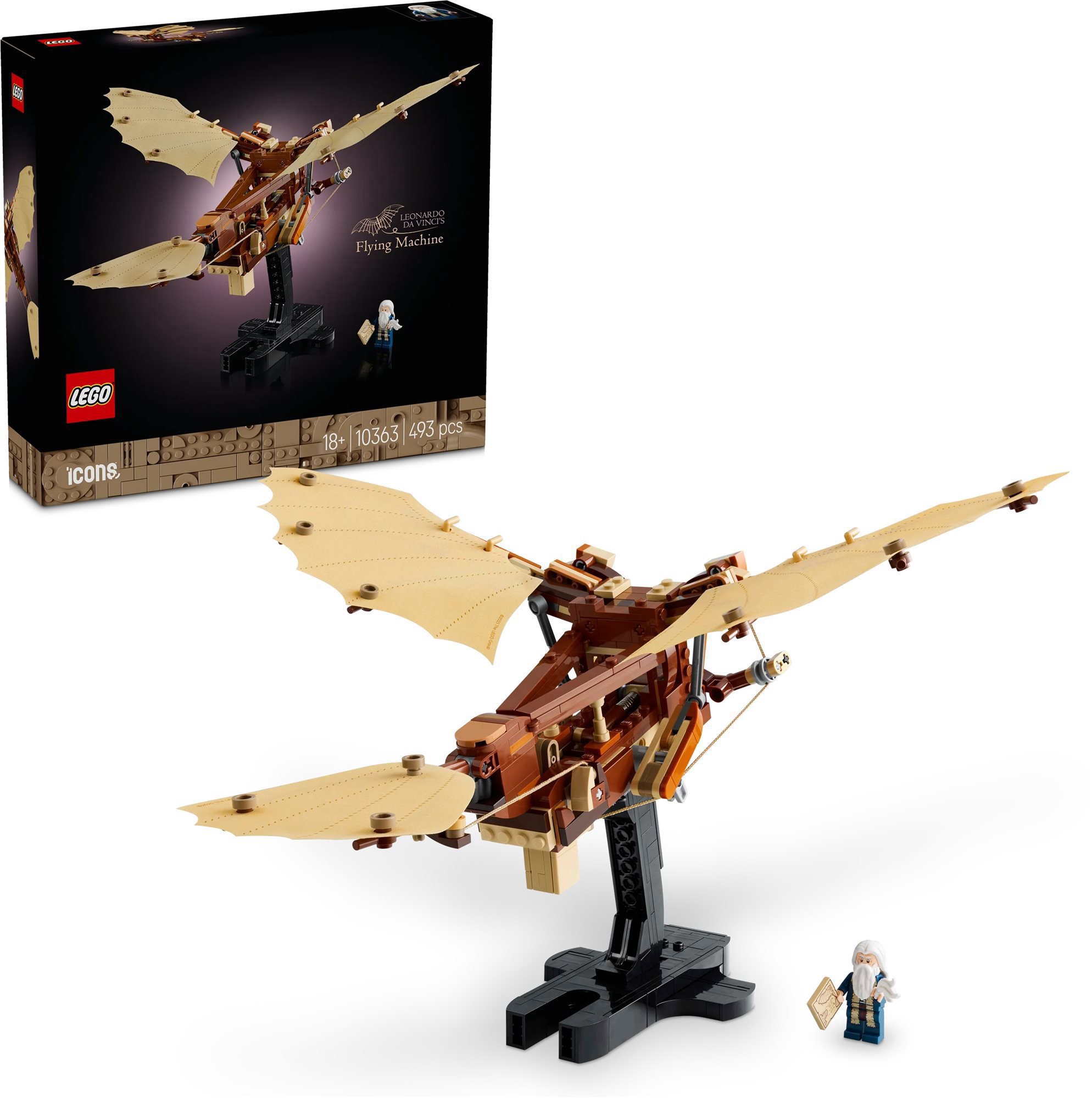LEGO® Icons 10363 Létající stroj Leonarda da Vinciho - model pro dospělé