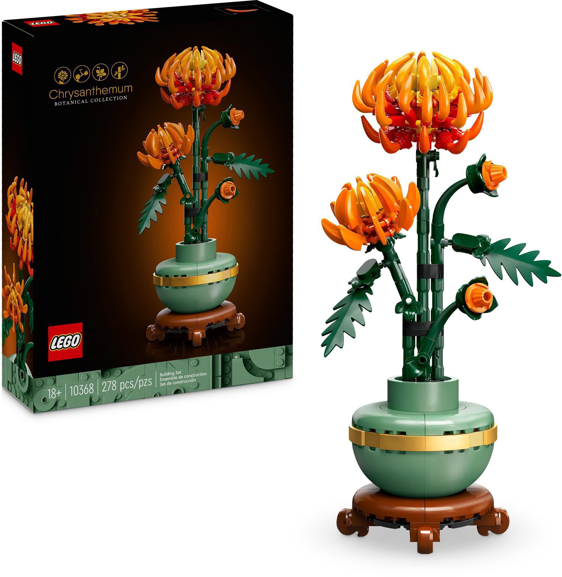 LEGO® Botanicals 10368 Chryzantéma - stavebnice s realistickým designem