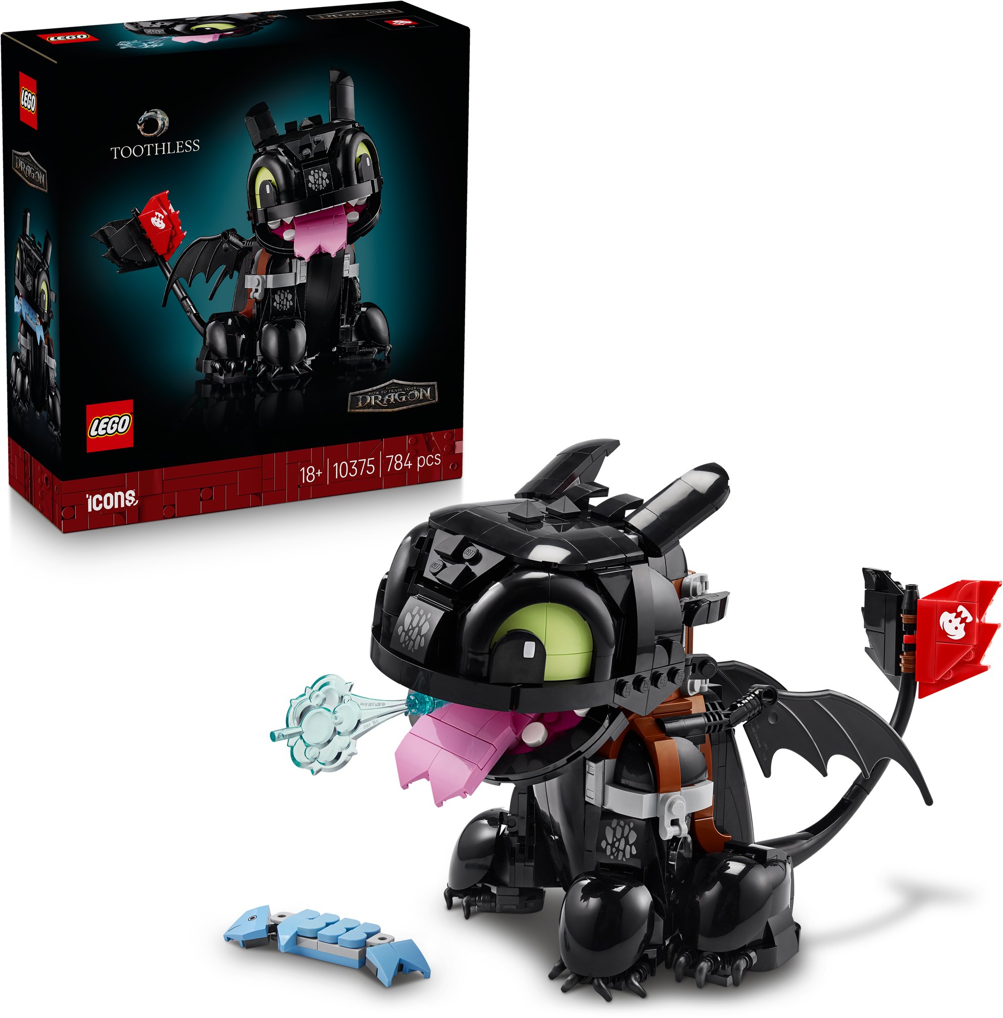 LEGO® Icons 10375 Jak vycvičit draka: Bezzubka - stavebnice pro děti