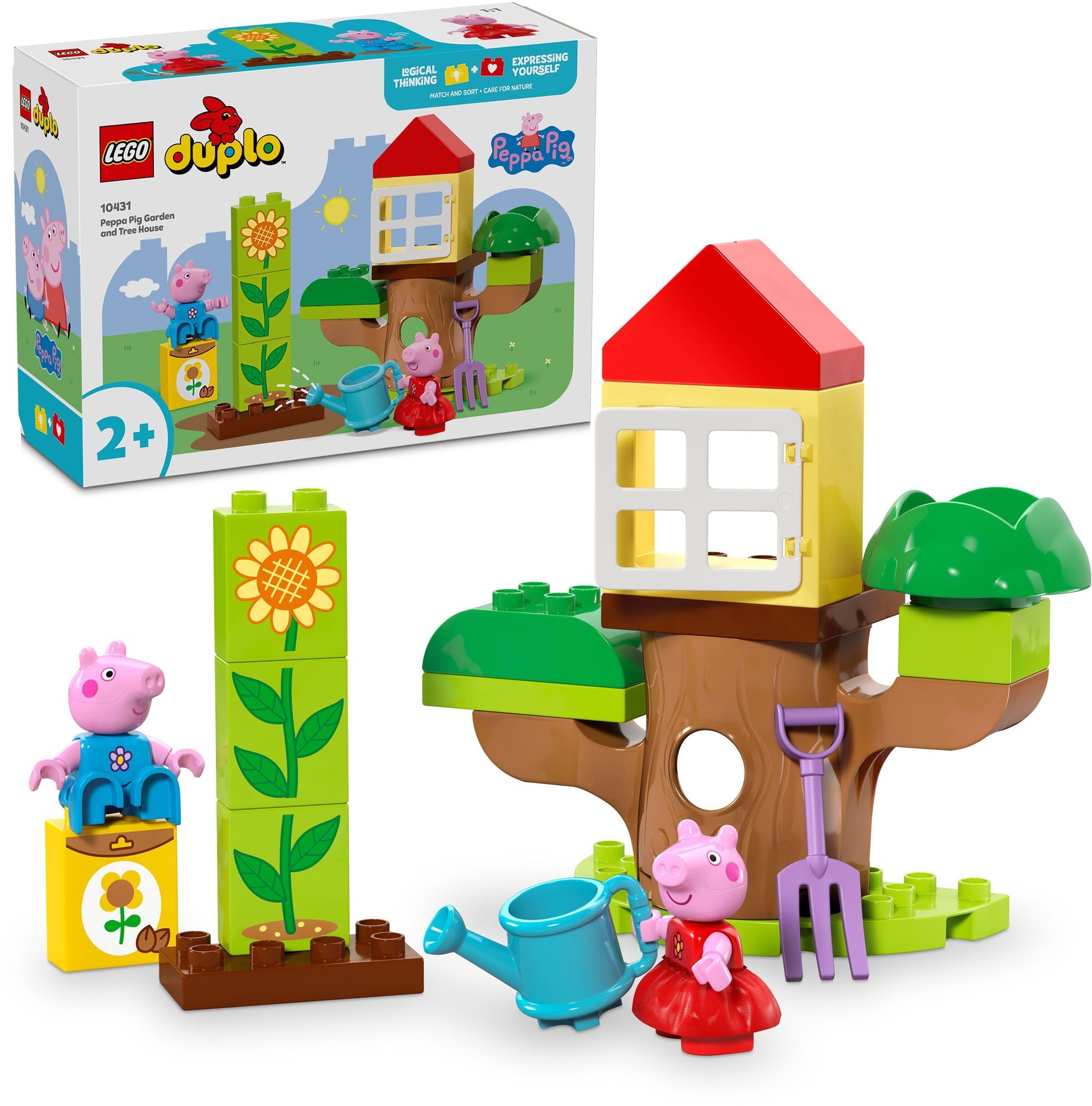 LEGO DUPLO 10431 Prasátko Peppa – zahrada a dům na stromě