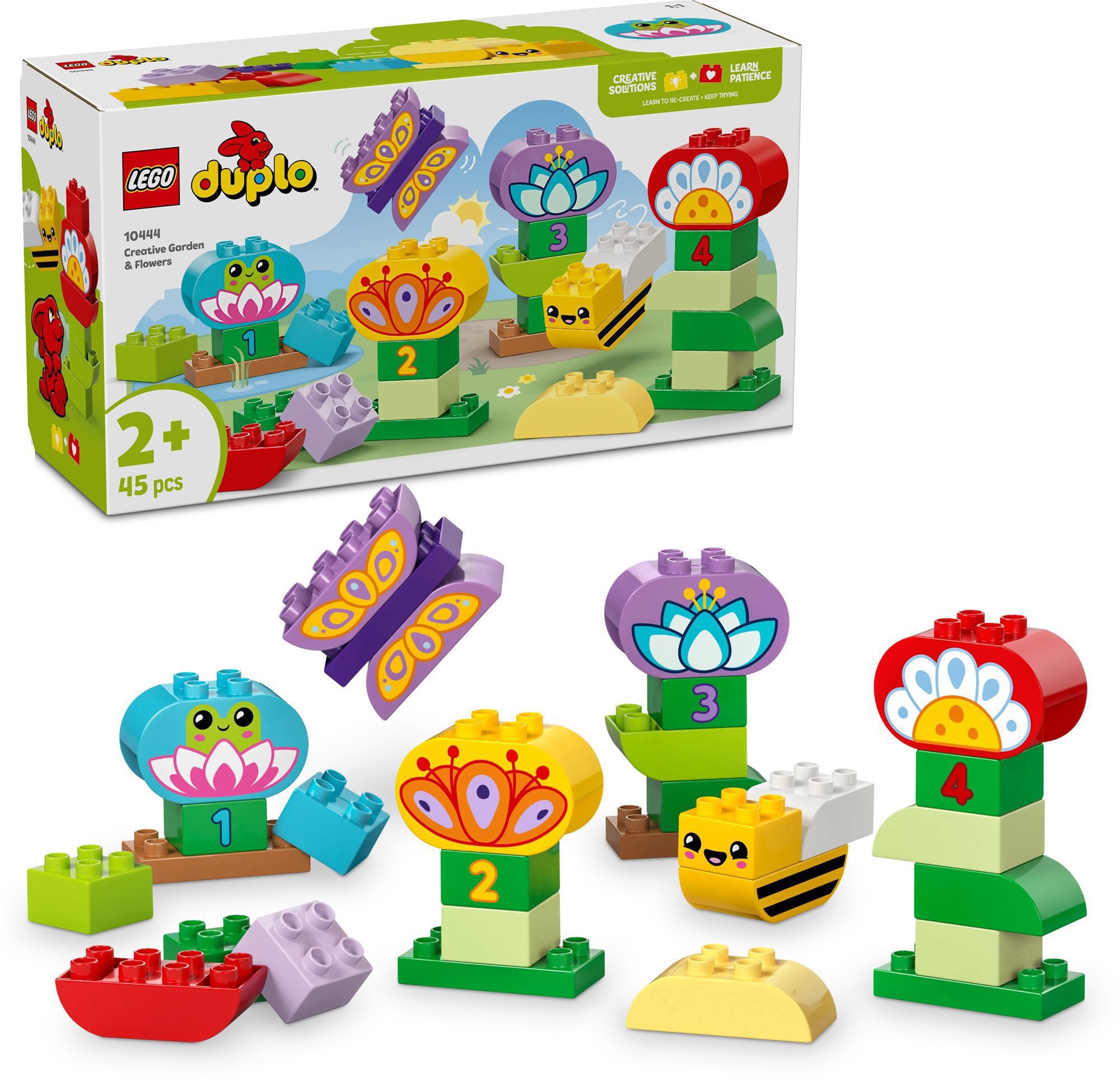 LEGO® DUPLO® 10444 Kreativní zahrada a květiny se stavebními kostkami a květinami