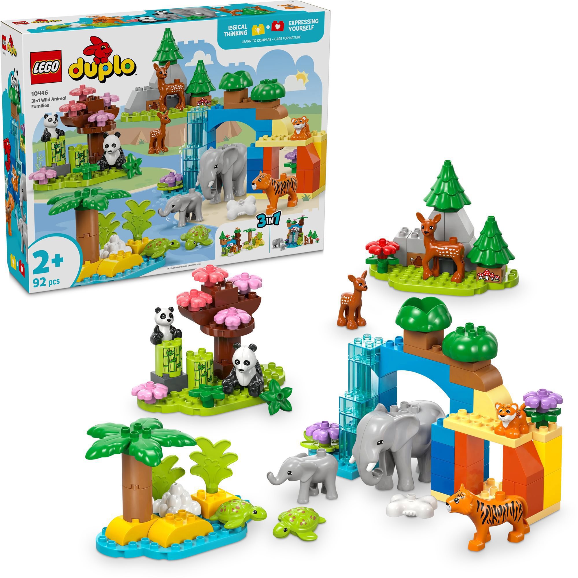 LEGO DUPLO 10446 Rodinky divokých zvířat 3 v 1