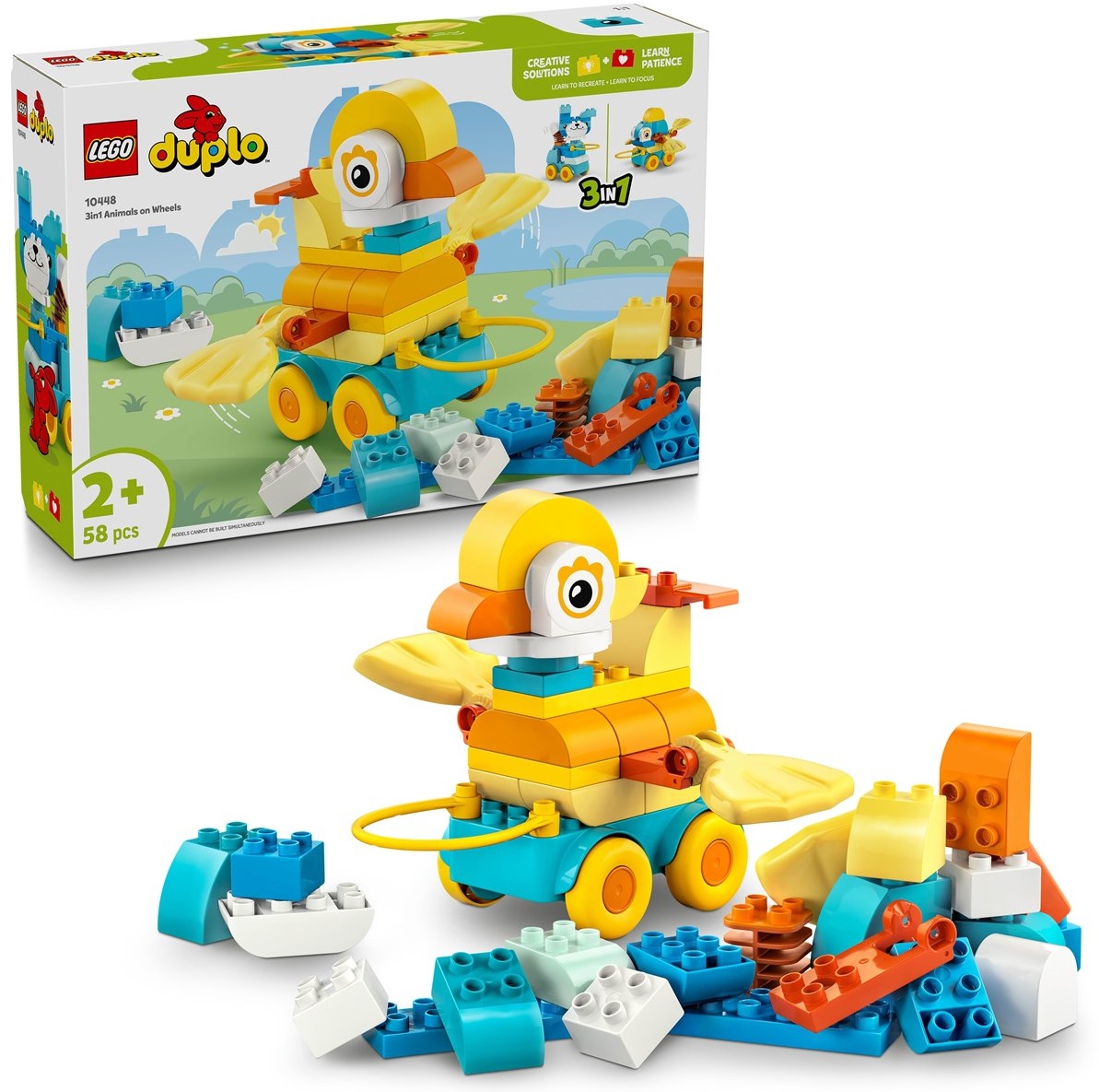 LEGO DUPLO 3 v 1: Zvířátka na kolečkách