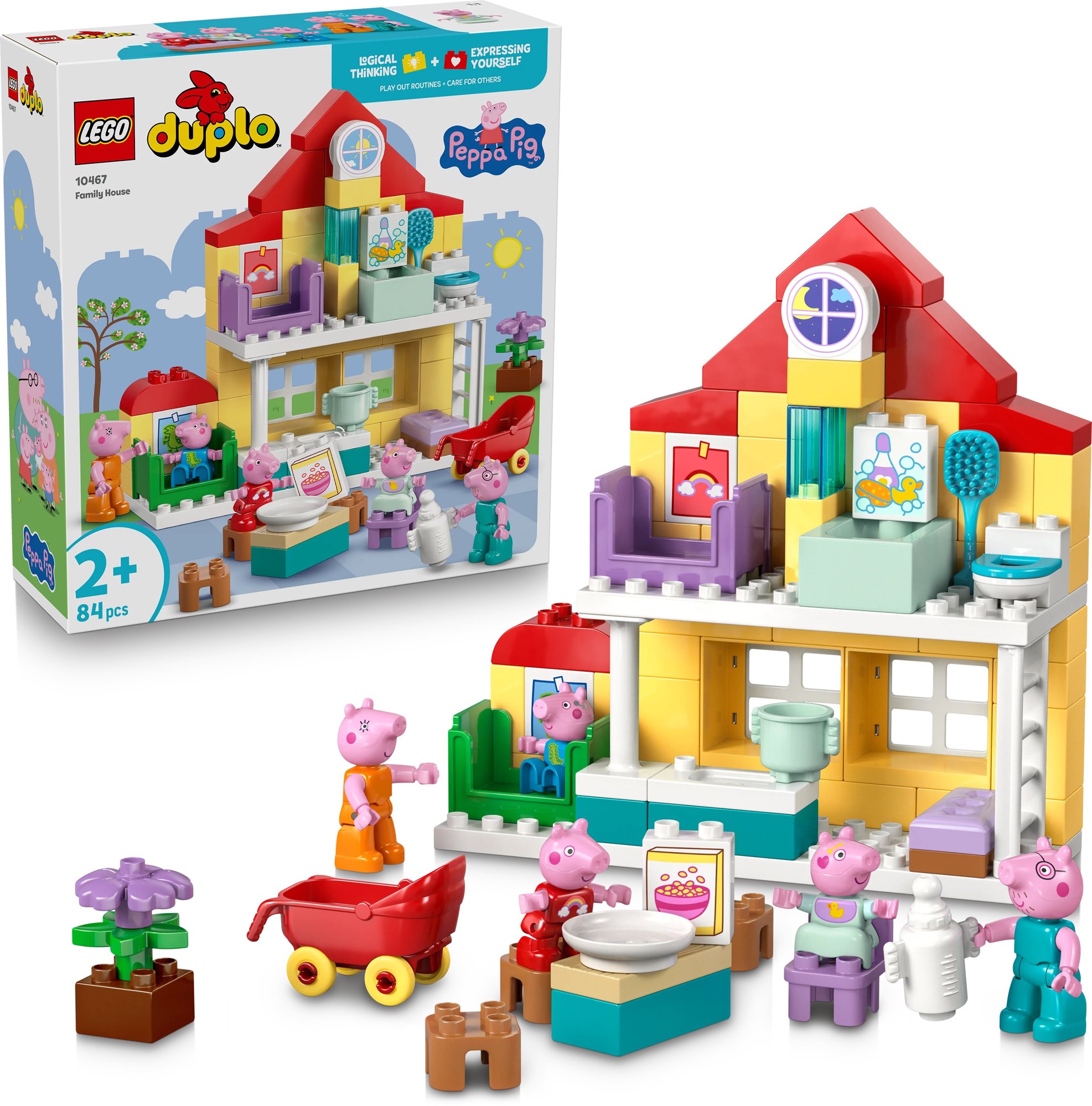 LEGO DUPLO Prasátko Peppa Rodinný dům se čtyřmi figurkami