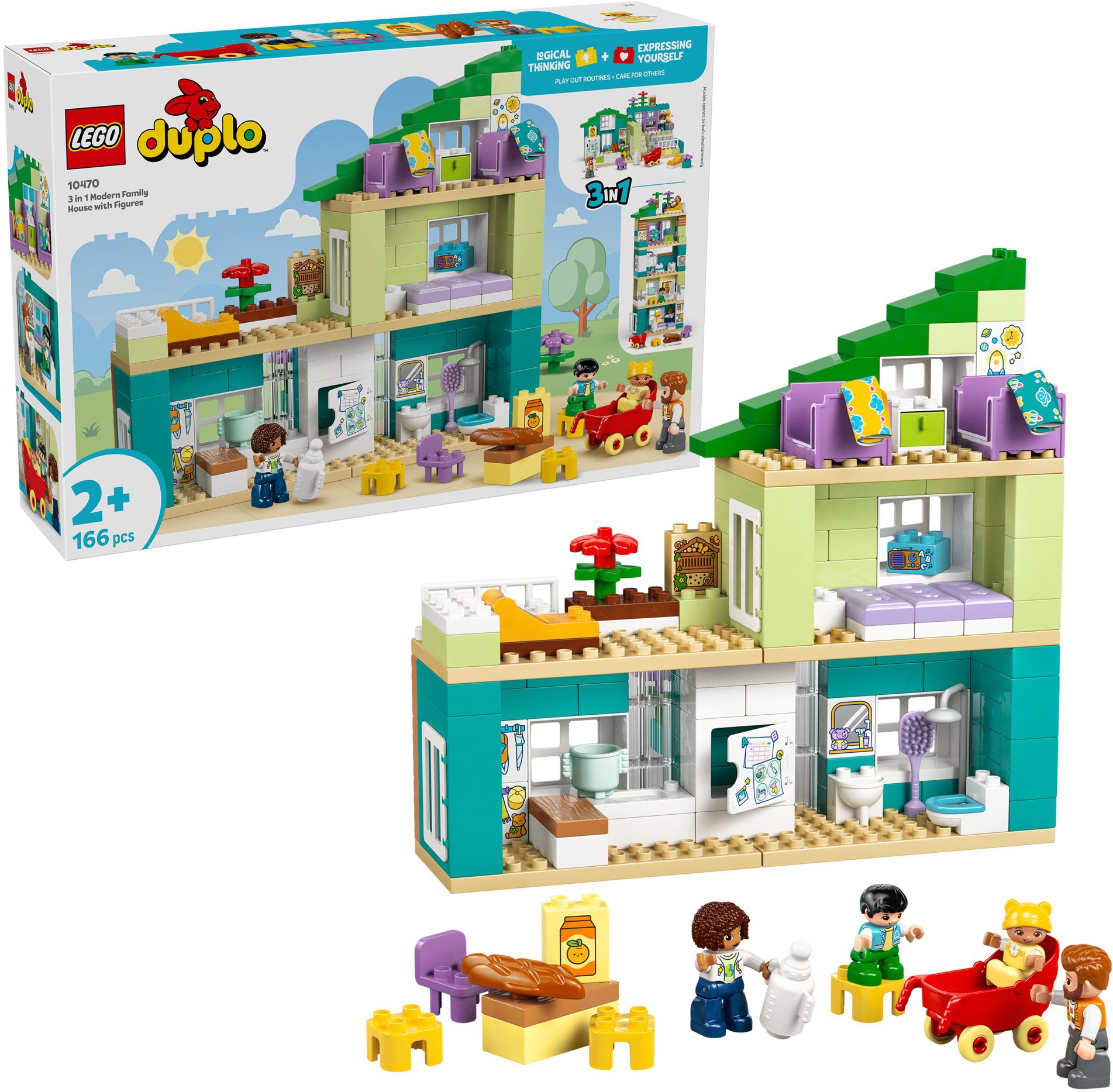 LEGO DUPLO Town 10470 Moderní rodinný dům 3 v 1 s figurkami