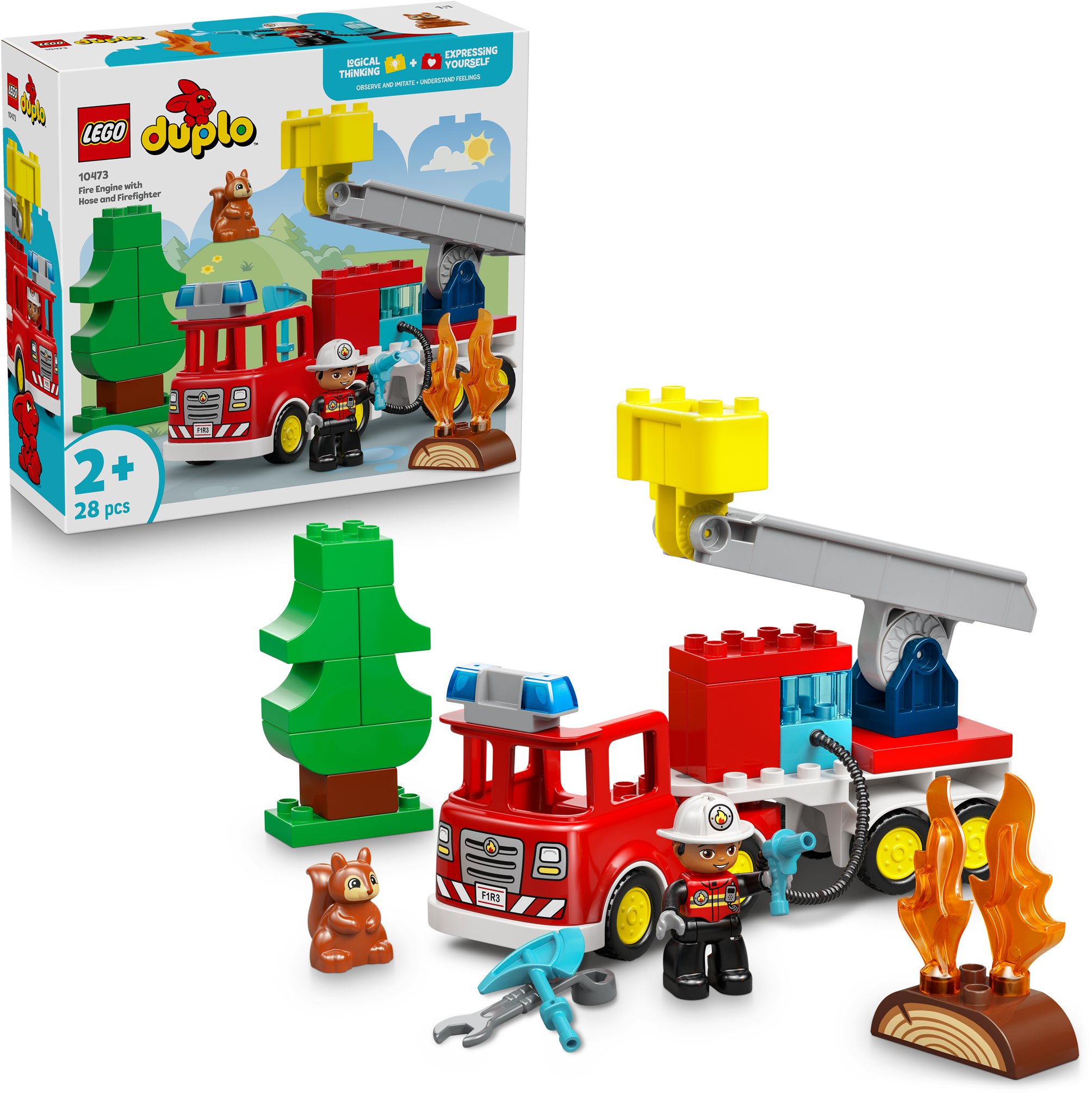 LEGO DUPLO Town 10473 - Hasičské auto s hadicí a hasičem