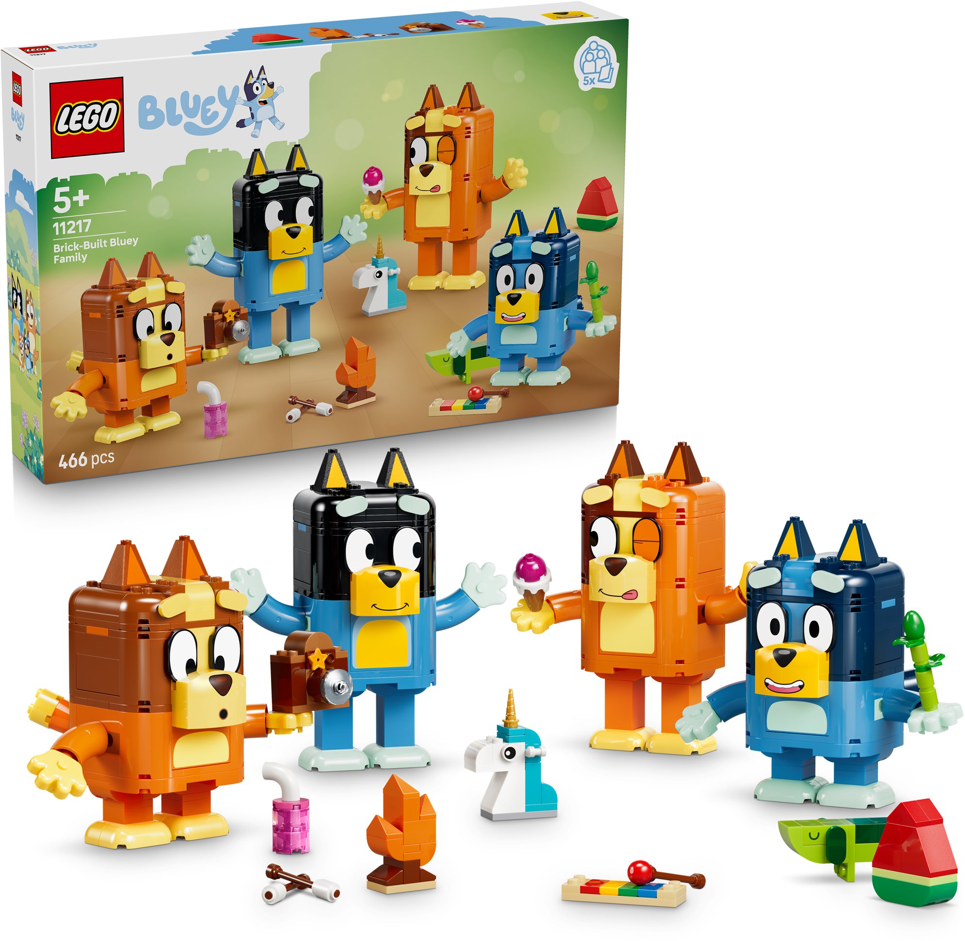 LEGO® Bluey 11217 Bluey a její rodinka z kostek