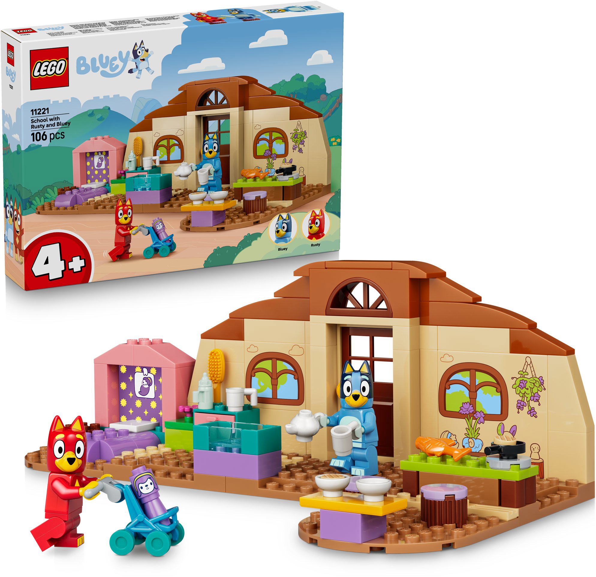 LEGO® Bluey 11221 Rusty, Bluey a škola