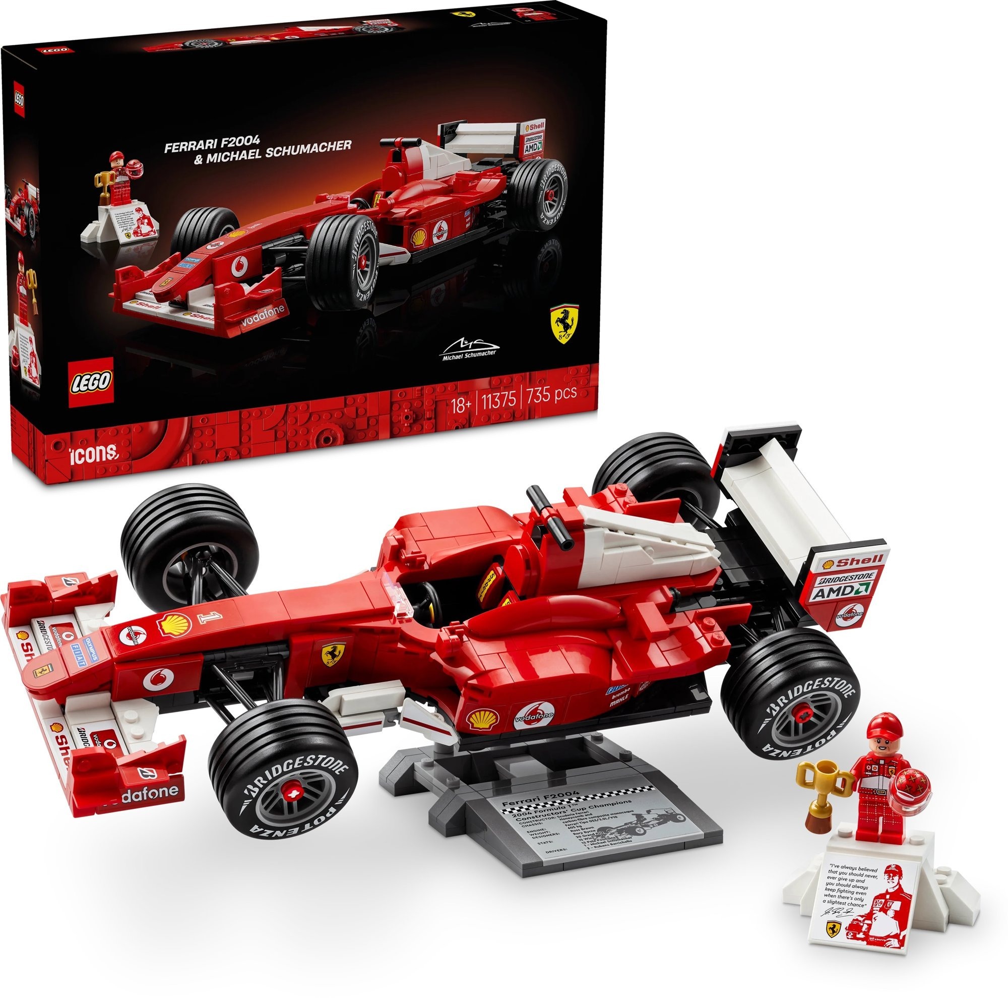 LEGO® Icons 11375 Ferrari F2004 s minifigurkou Michaela Schumachera