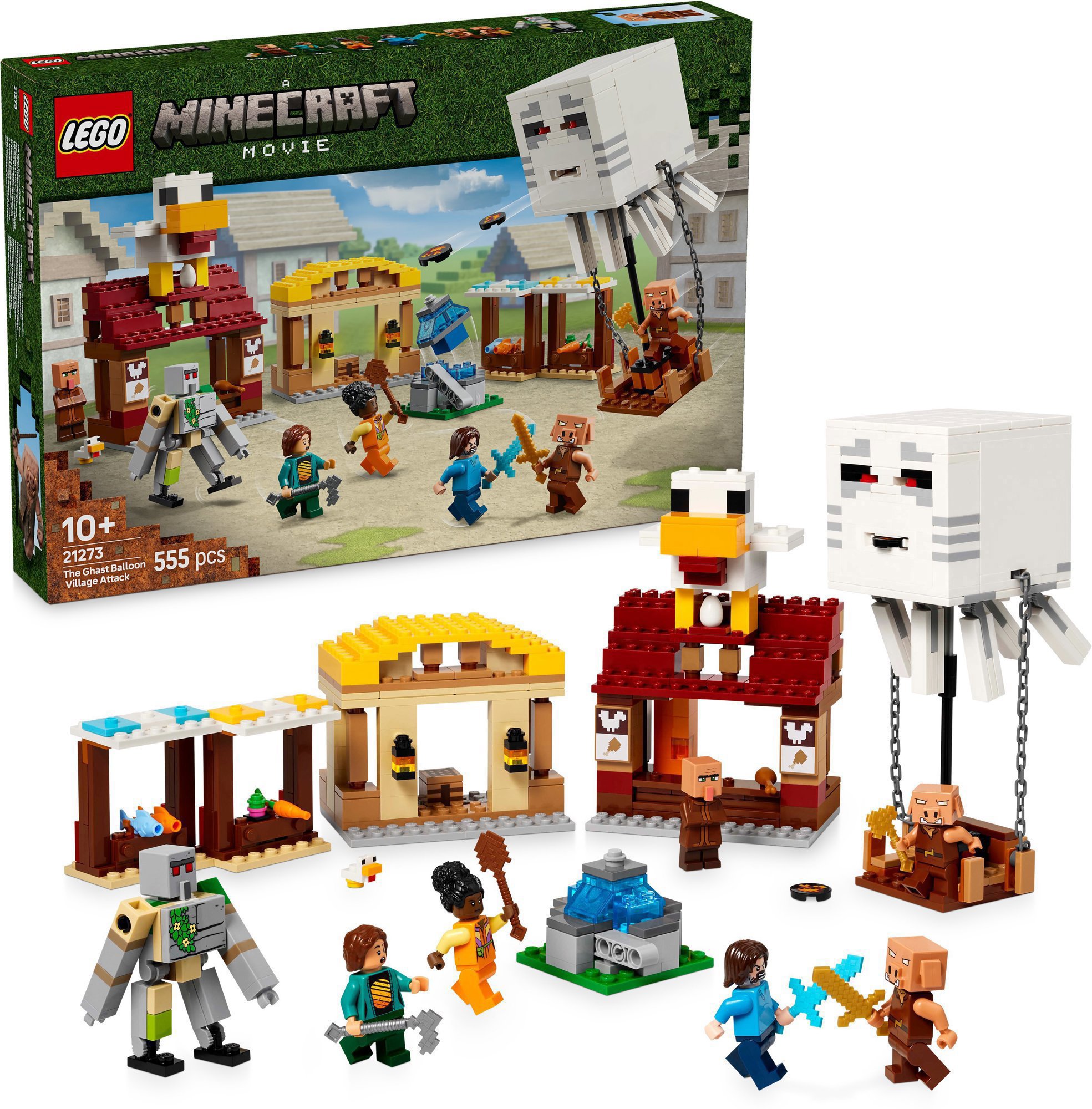 LEGO Minecraft 21273 Balón v podobě ďasa a útok na vesnici