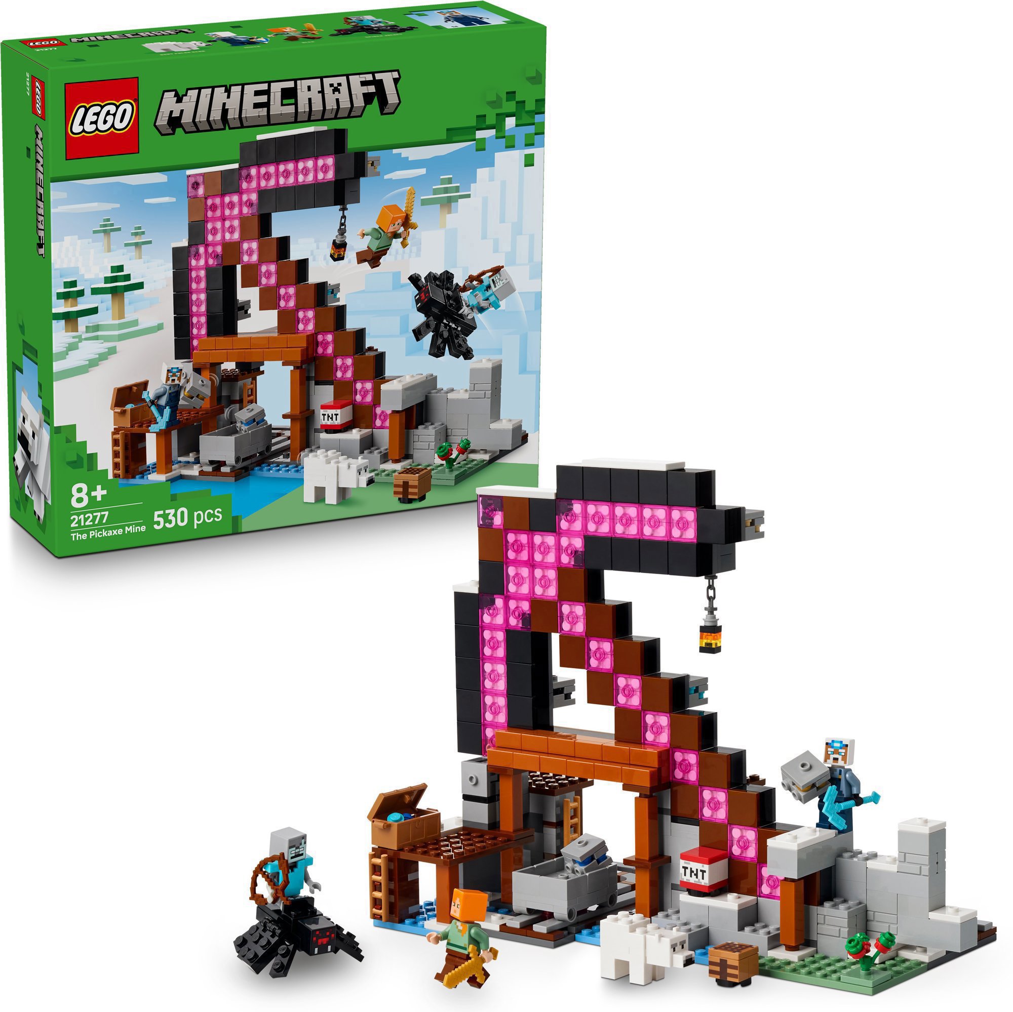 LEGO® Minecraft® 21277 Krumpáčový důl - stavebnice s postavičkami a dolováním surovin.