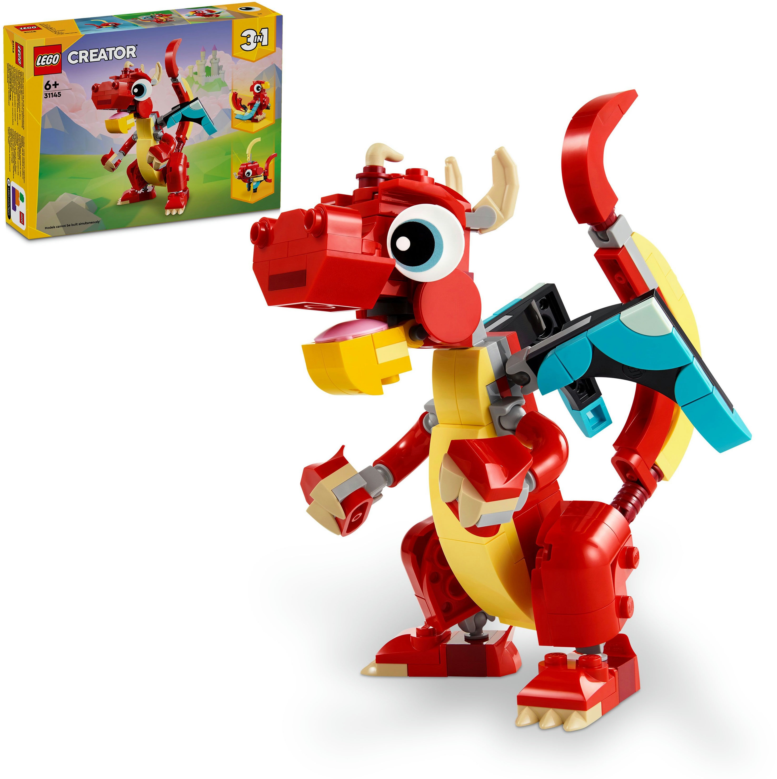 Stavebnice LEGO Creator 3 v 1 31145 Červený drak