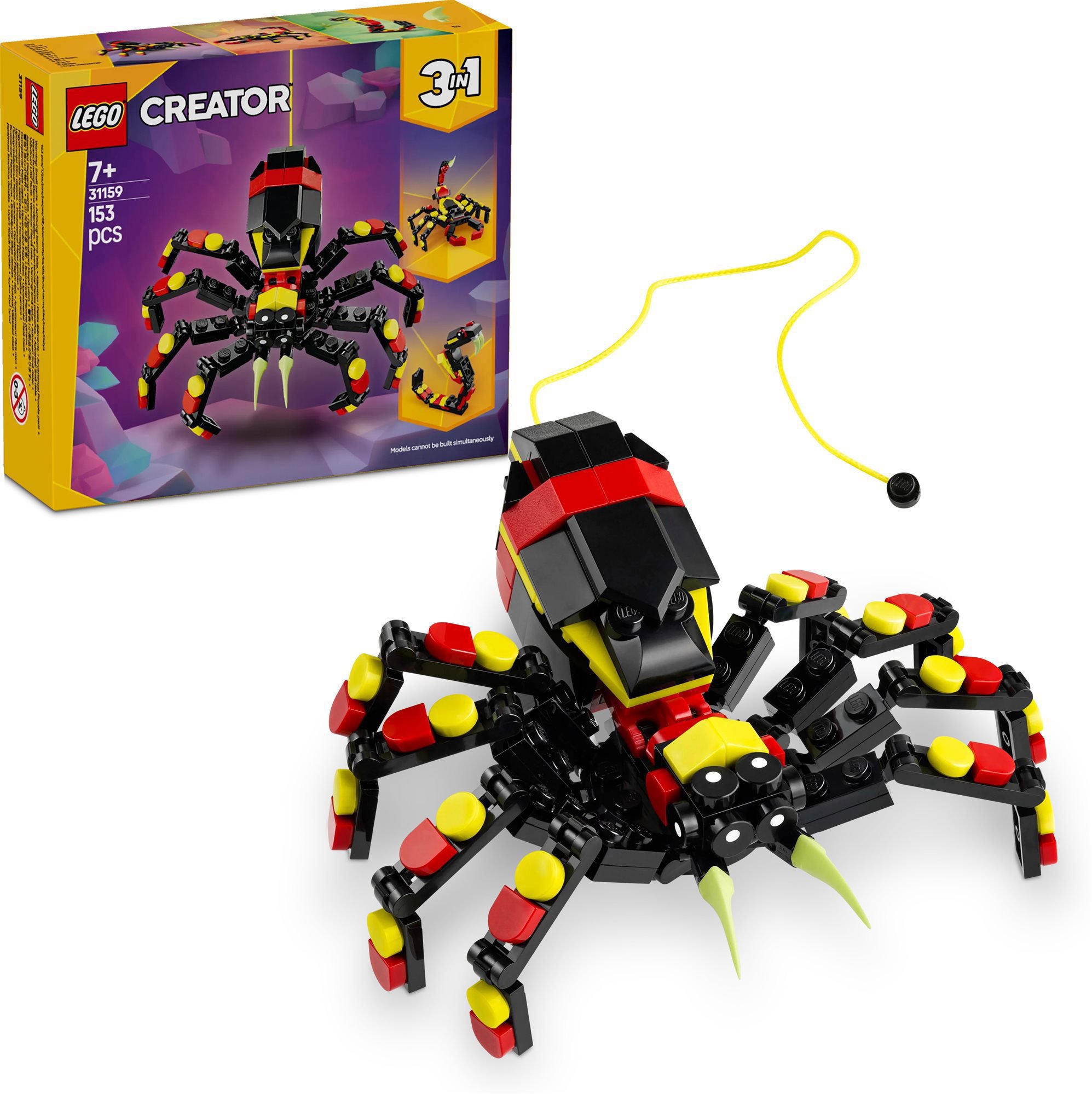 LEGO Creator 3 v 1 31159: model překvapivého pavouka