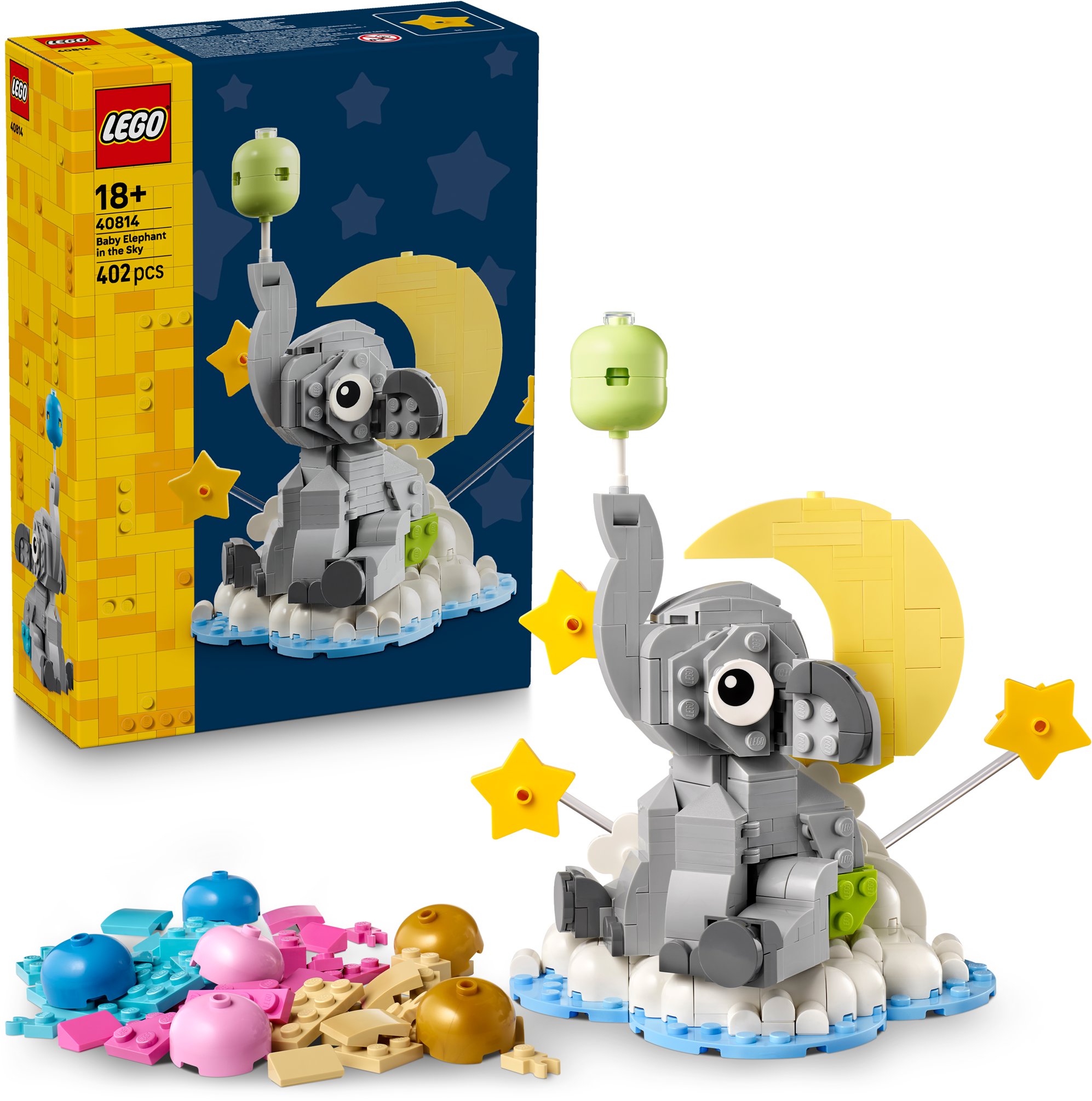 LEGO Icons 40814 Slůně na obloze - kouzelný model, který přibližuje přírodu v nejkrásnější podobě.