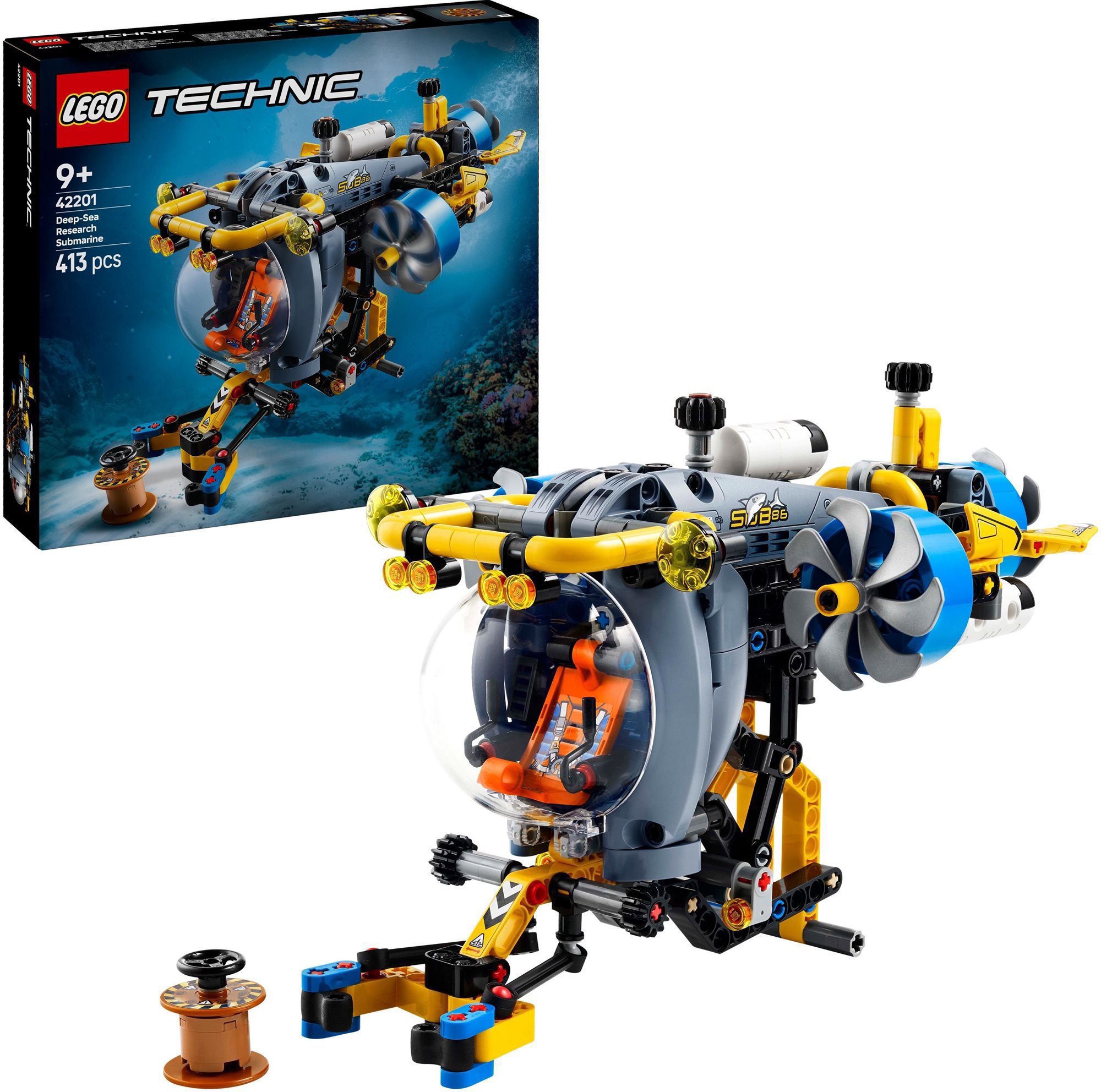 LEGO Technic 42201 Hlubinná výzkumná ponorka na bílém pozadí