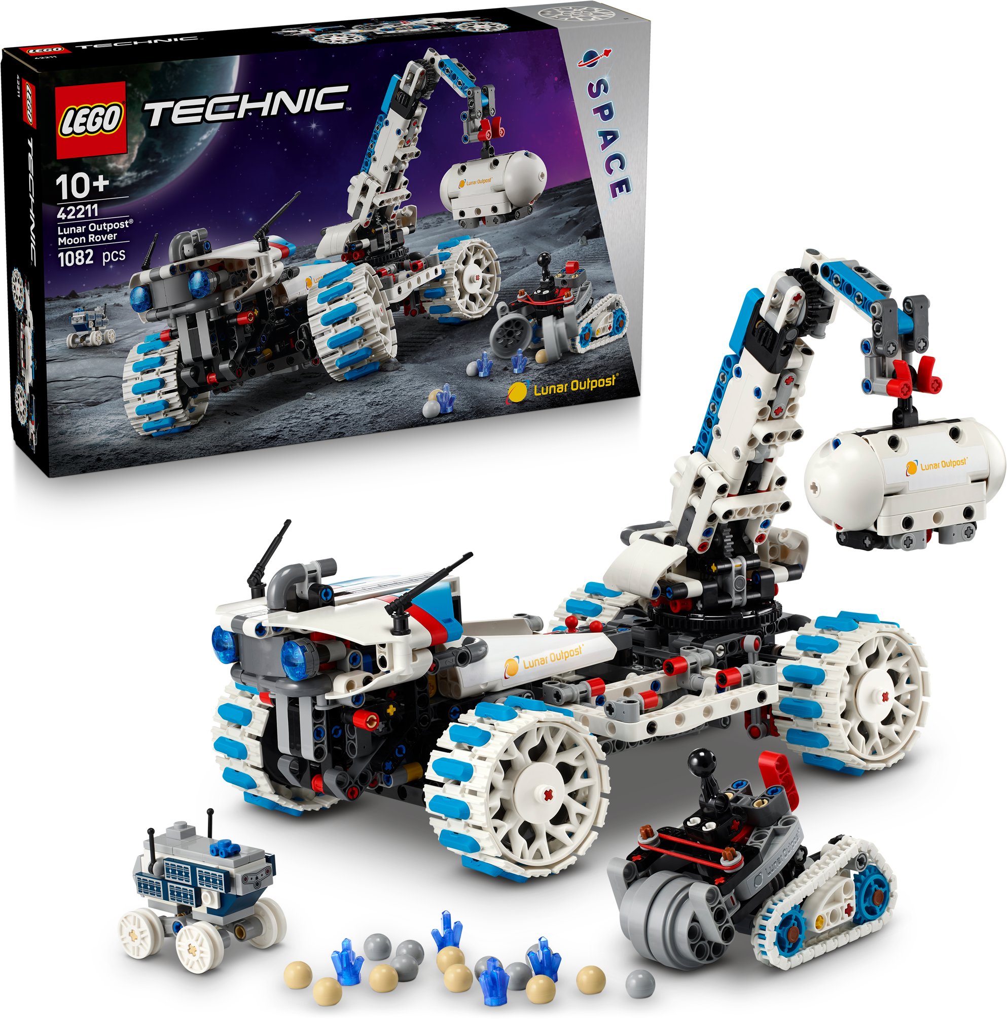 LEGO® Technic 42211 Lunární rover Lunar Outpost™ - detailní pohled na model