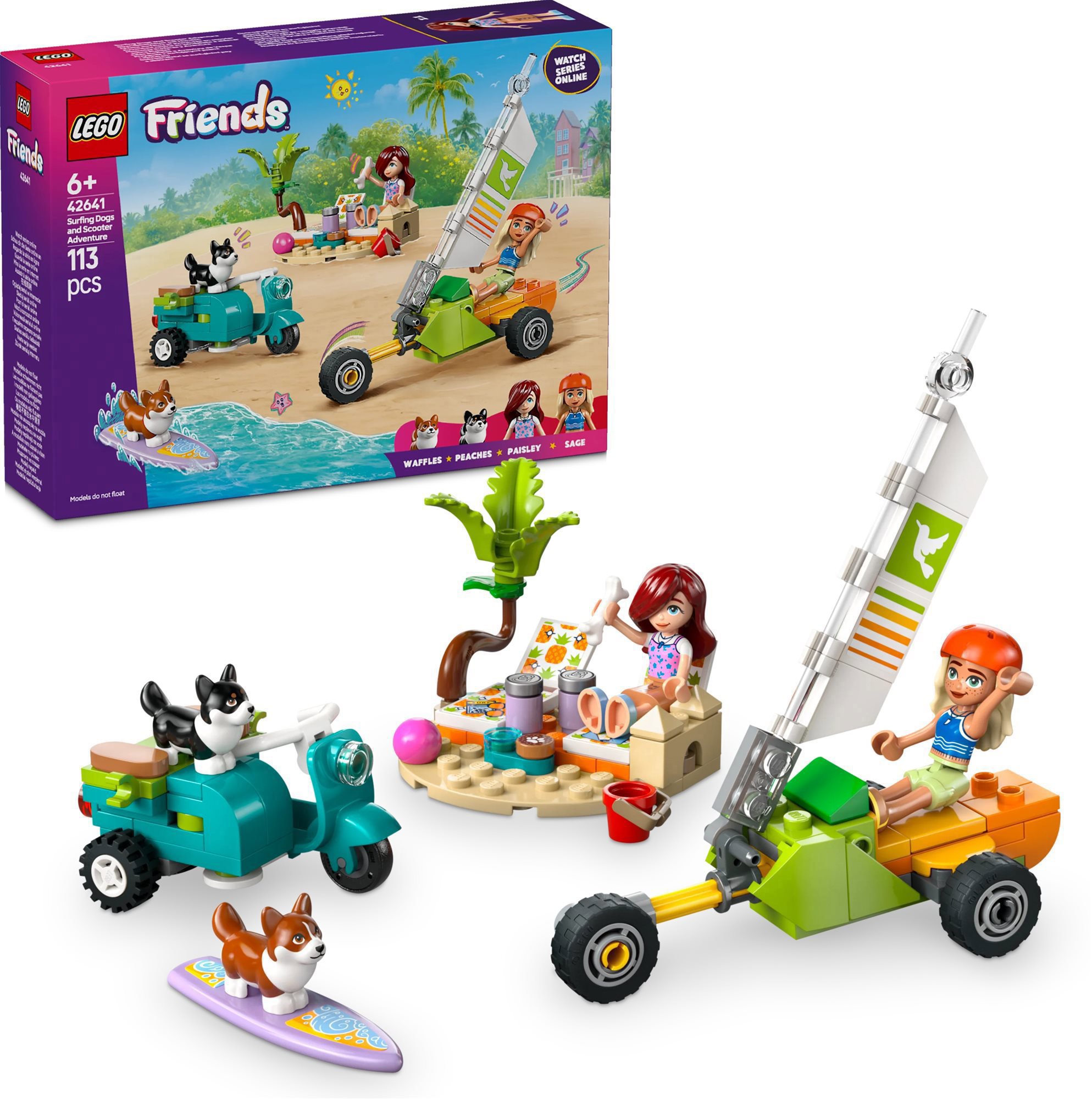 LEGO&reg; Friends 42641 Dobrodružství se surfujícími psy a skútrem